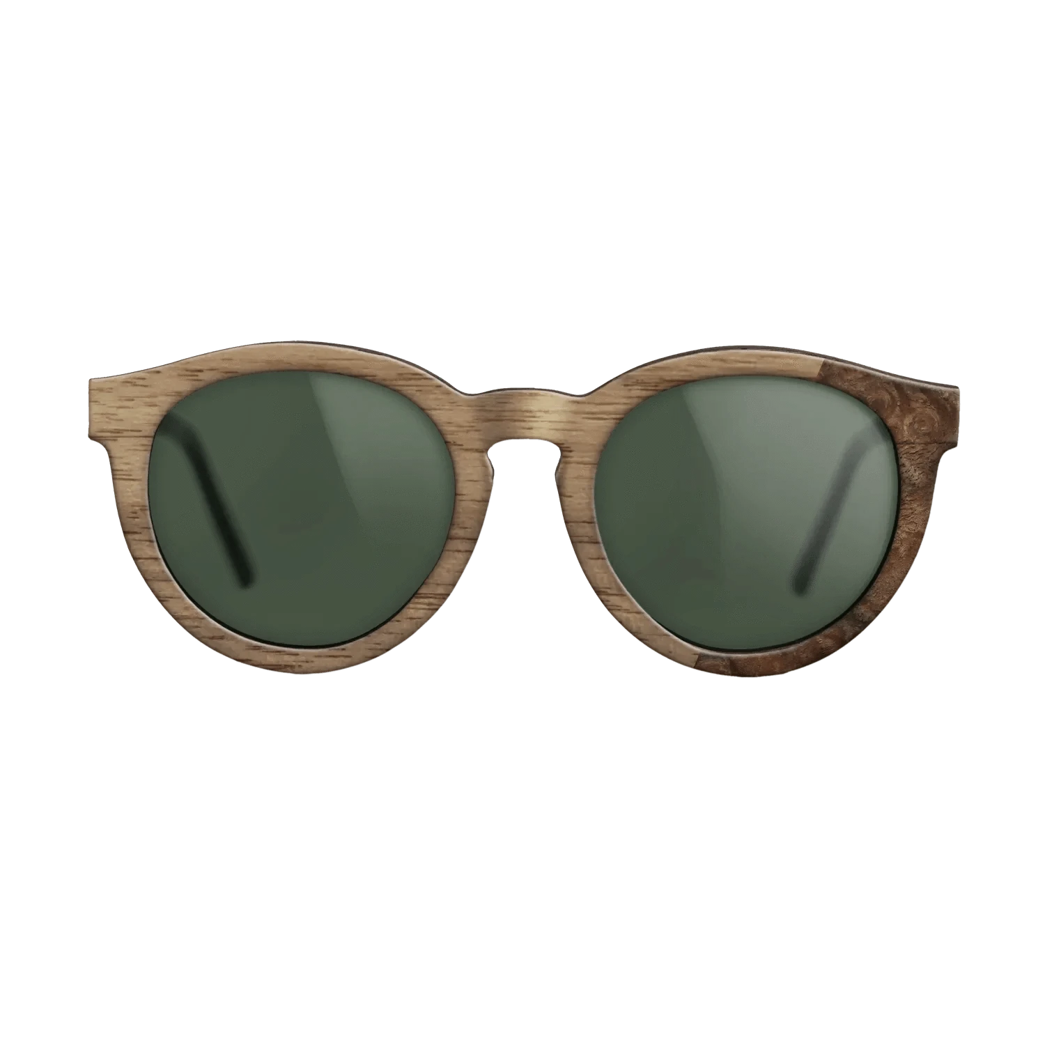 Walnut: Straight Grain,Walnut Burl: Dicut - The Rebel - Round - SIRIS wood optic