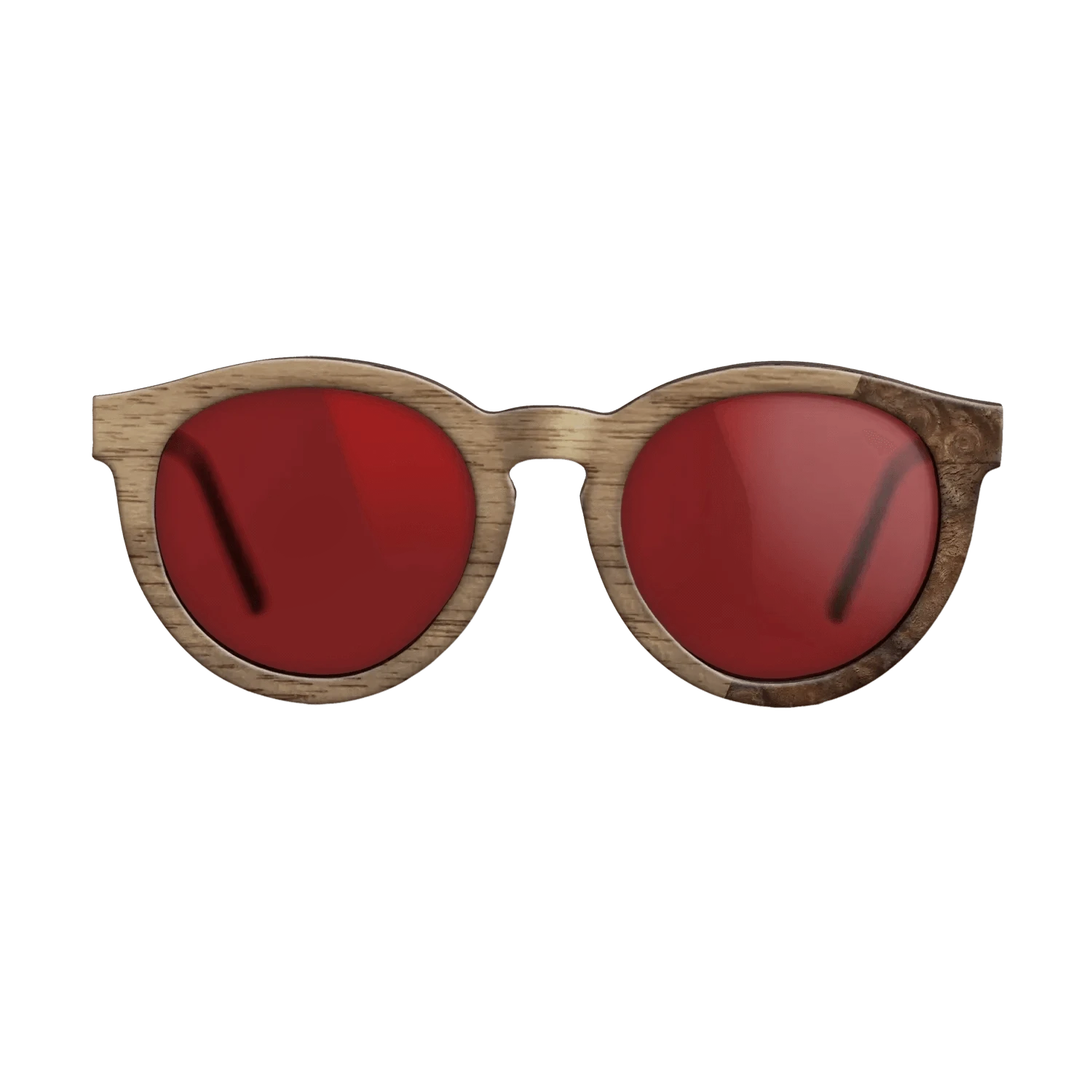 Walnut: Straight Grain,Walnut Burl: Dicut - The Rebel - Round - SIRIS wood optic