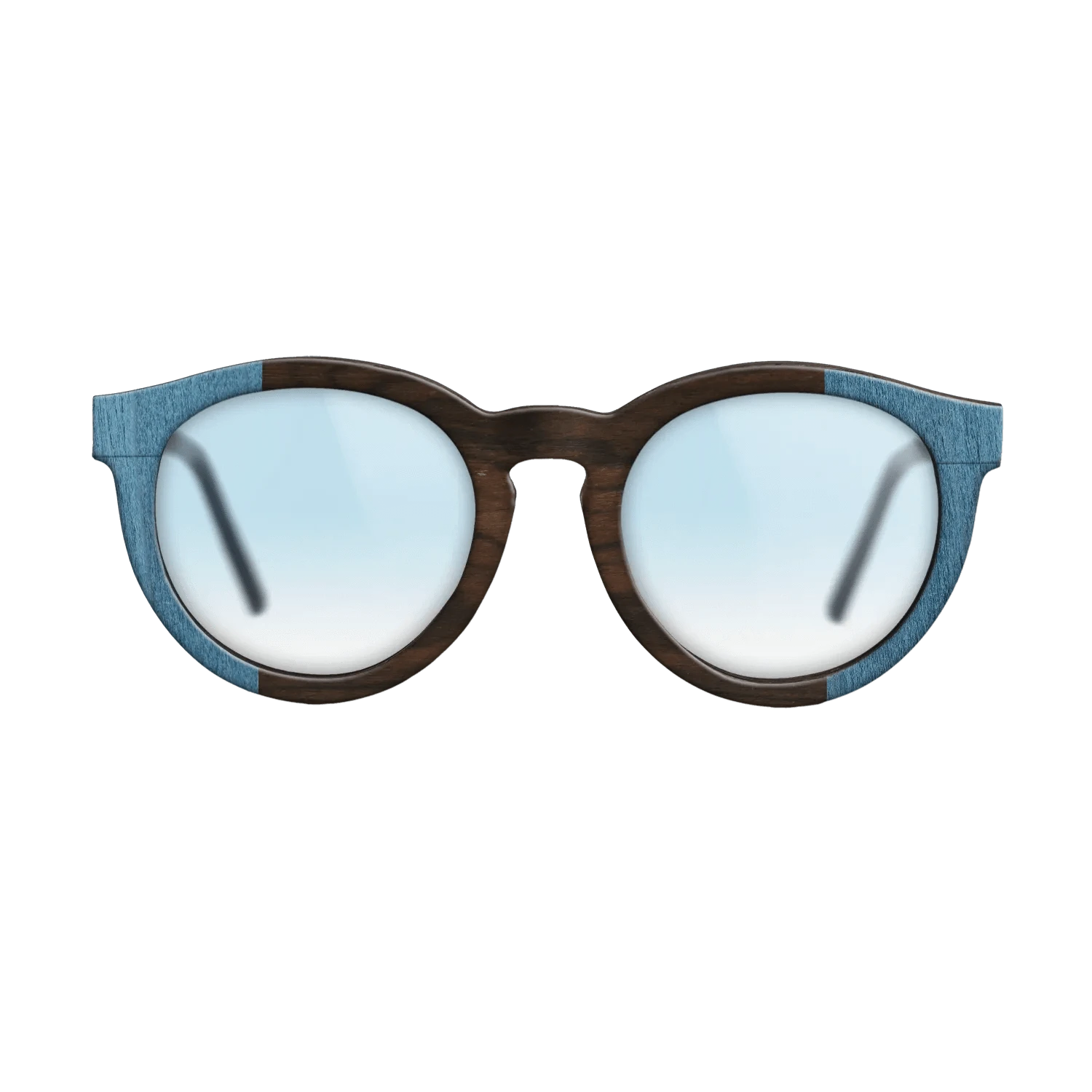 Wenge,Poplar Dyed: Blue Denim,Ziricote Dark Quartered: Recursive - The Rebel - Round - SIRIS wood optic