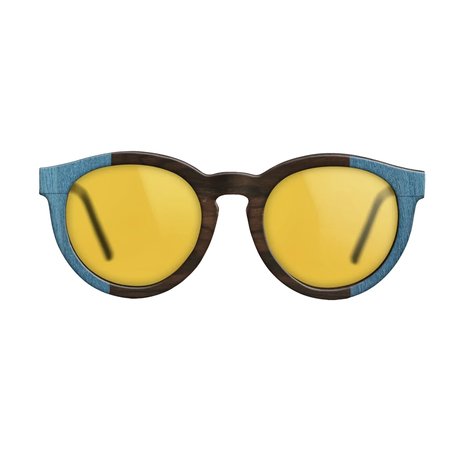 Wenge,Poplar Dyed: Blue Denim,Ziricote Dark Quartered: Recursive - The Rebel - Round - SIRIS wood optic