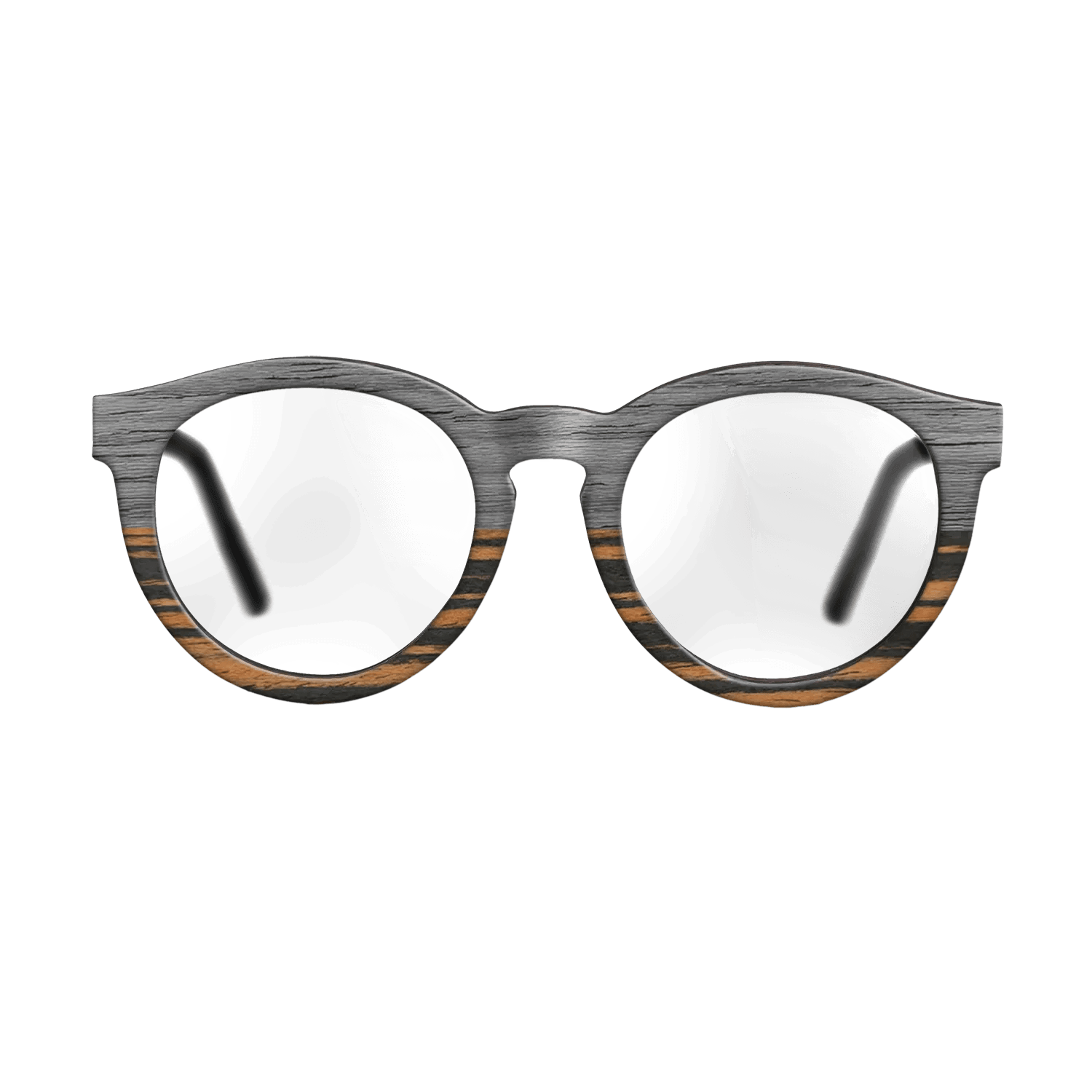 Grey Poplar Tophalf ItalianEbony- Noir - The Rebel - Round - 2127- Noir - SIRIS wood optic