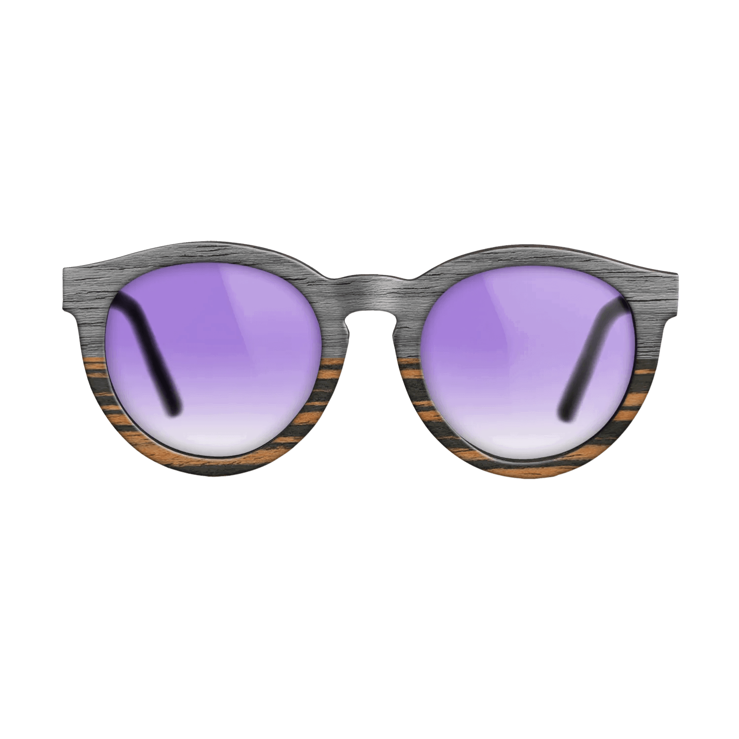 Grey Poplar Tophalf ItalianEbony- Noir - The Rebel - Round - 2127- Noir - SIRIS wood optic