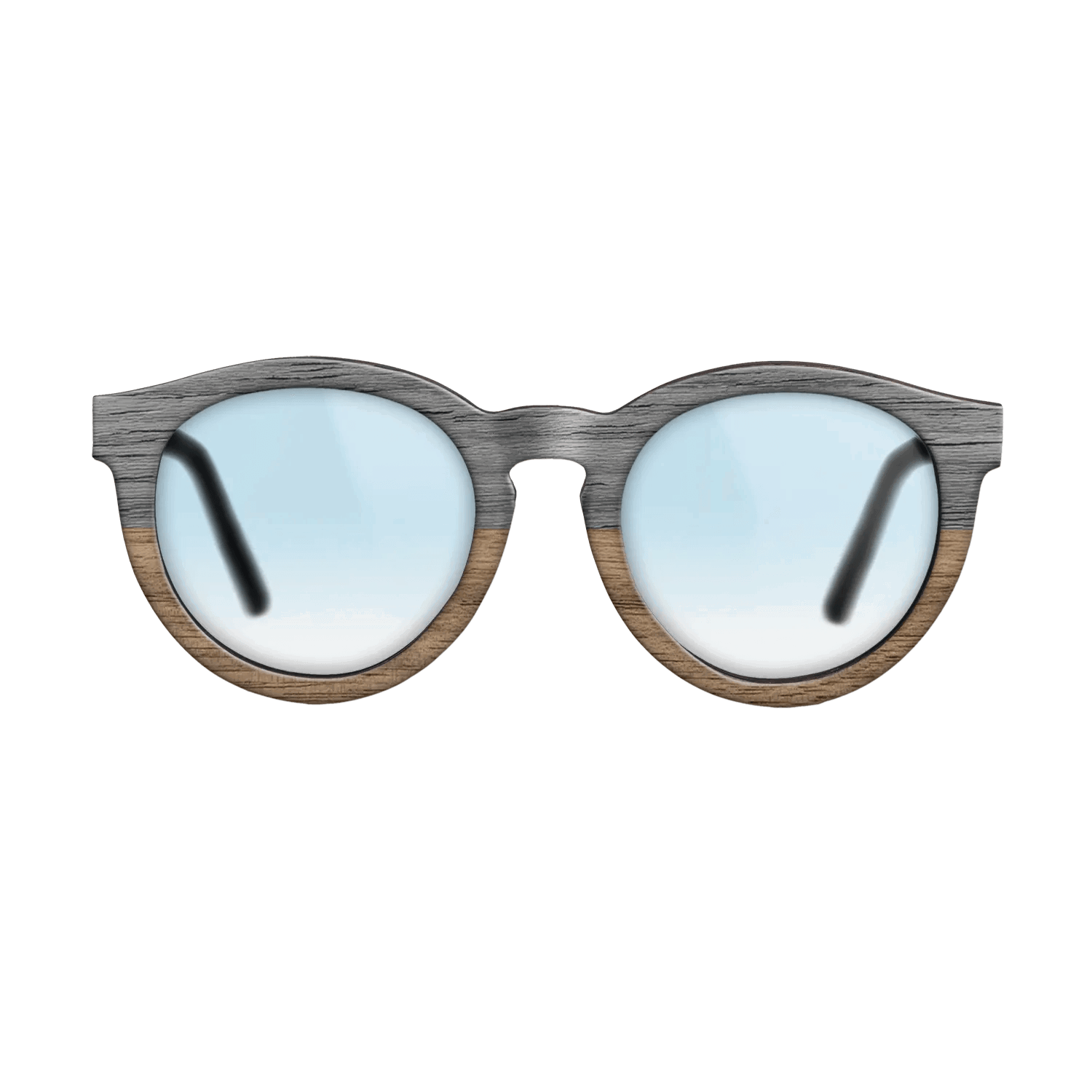 Grey Walnut Tophalf - The Rebel - Round - 2088- Noir - SIRIS wood optic