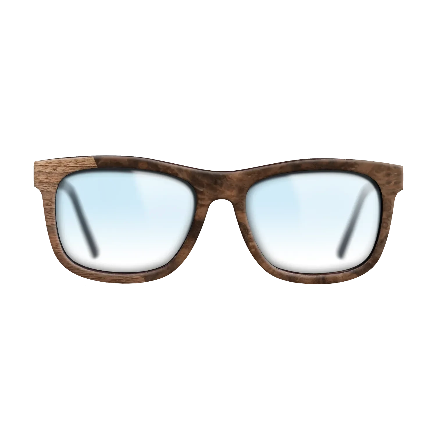 Walnut Claro Light,Walnut Burl: Bauhaus - The Hero - Square - SIRIS wood optic