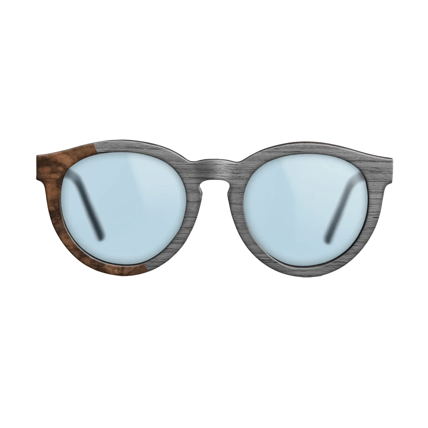 Poplar Dyed: Grey,Walnut Burl: Bauhaus - The Rebel - Round - 700 - SIRIS wood optic