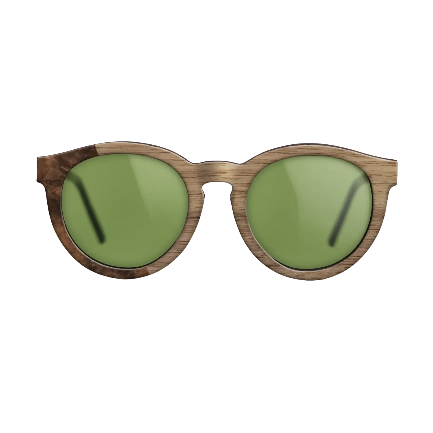 Walnut: Straight Grain,Walnut Burl: Bauhaus - The Rebel - Round - 1873 - SIRIS wood optic