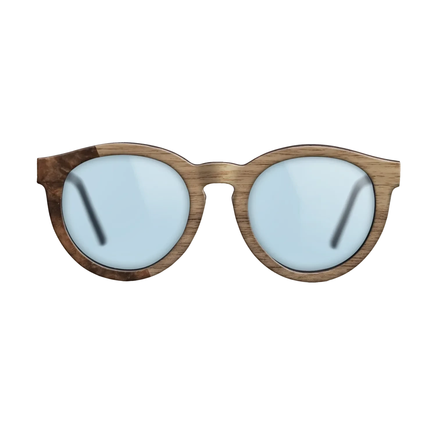 Walnut: Straight Grain,Walnut Burl: Bauhaus - The Rebel - Round - 1873 - SIRIS wood optic