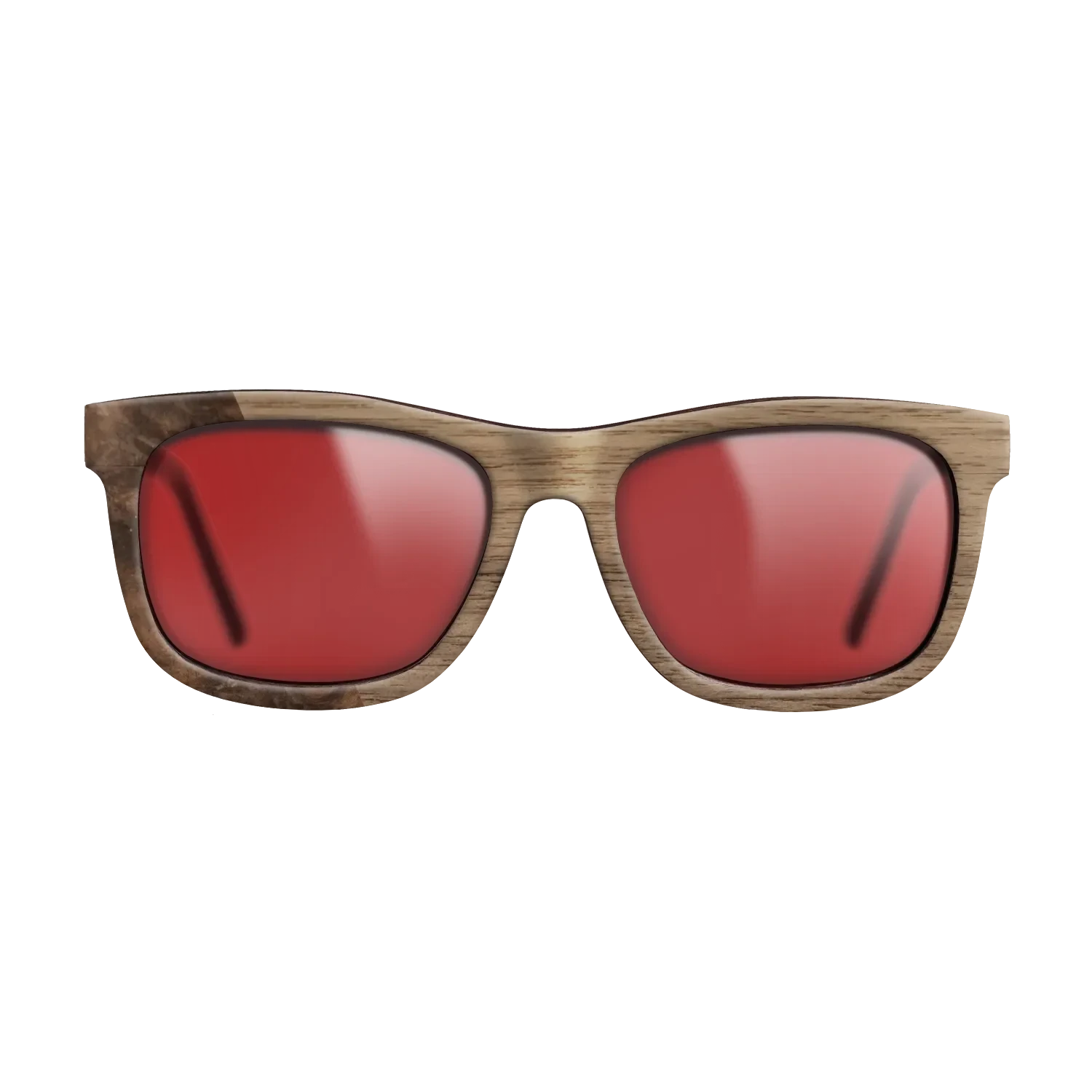 Walnut: Straight Grain,Walnut Burl: Bauhaus - The Hero - Square - 1873 - SIRIS wood optic
