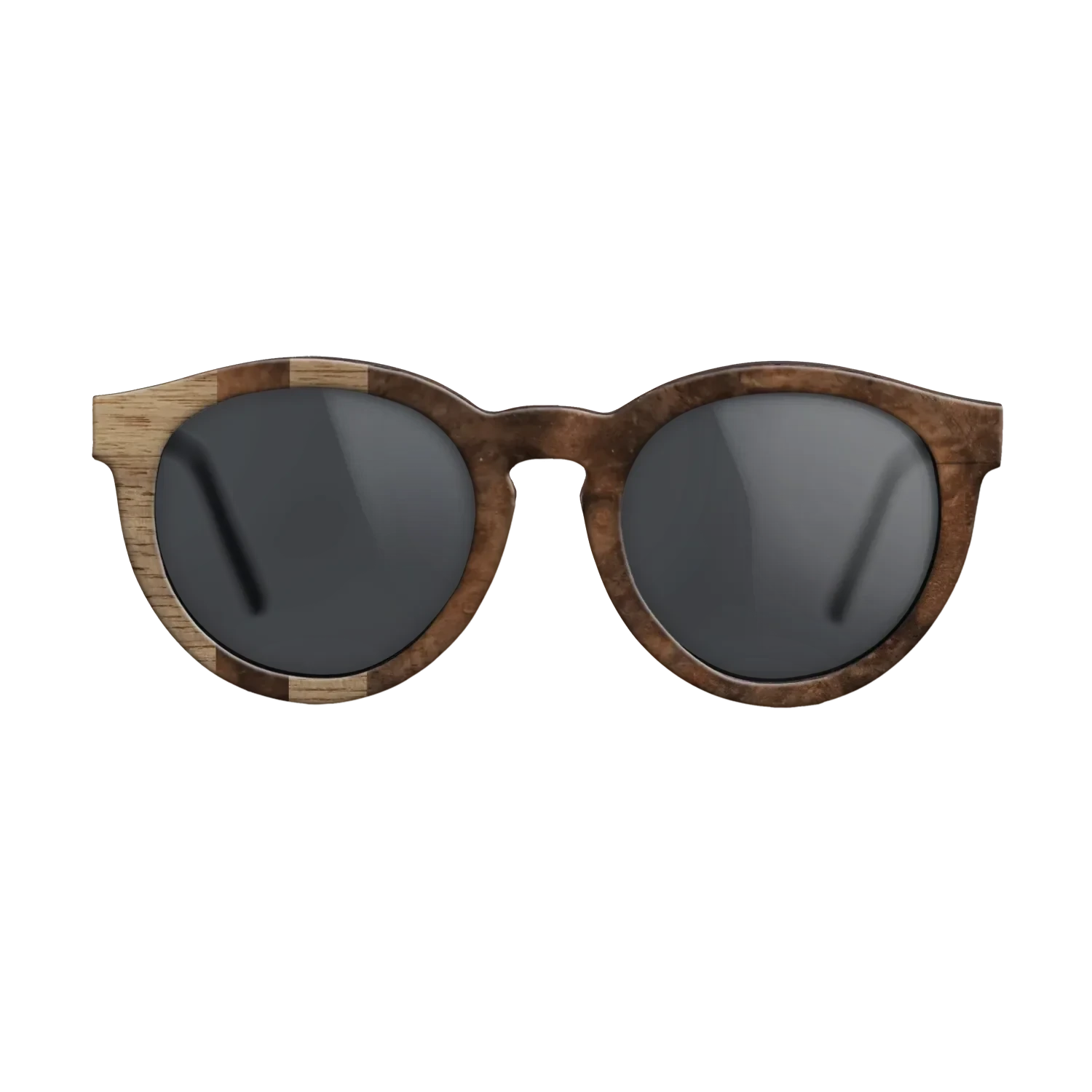 Walnut: Straight Grain,Walnut Burl: Splice - The Rebel - Round - 1136 - SIRIS wood optic