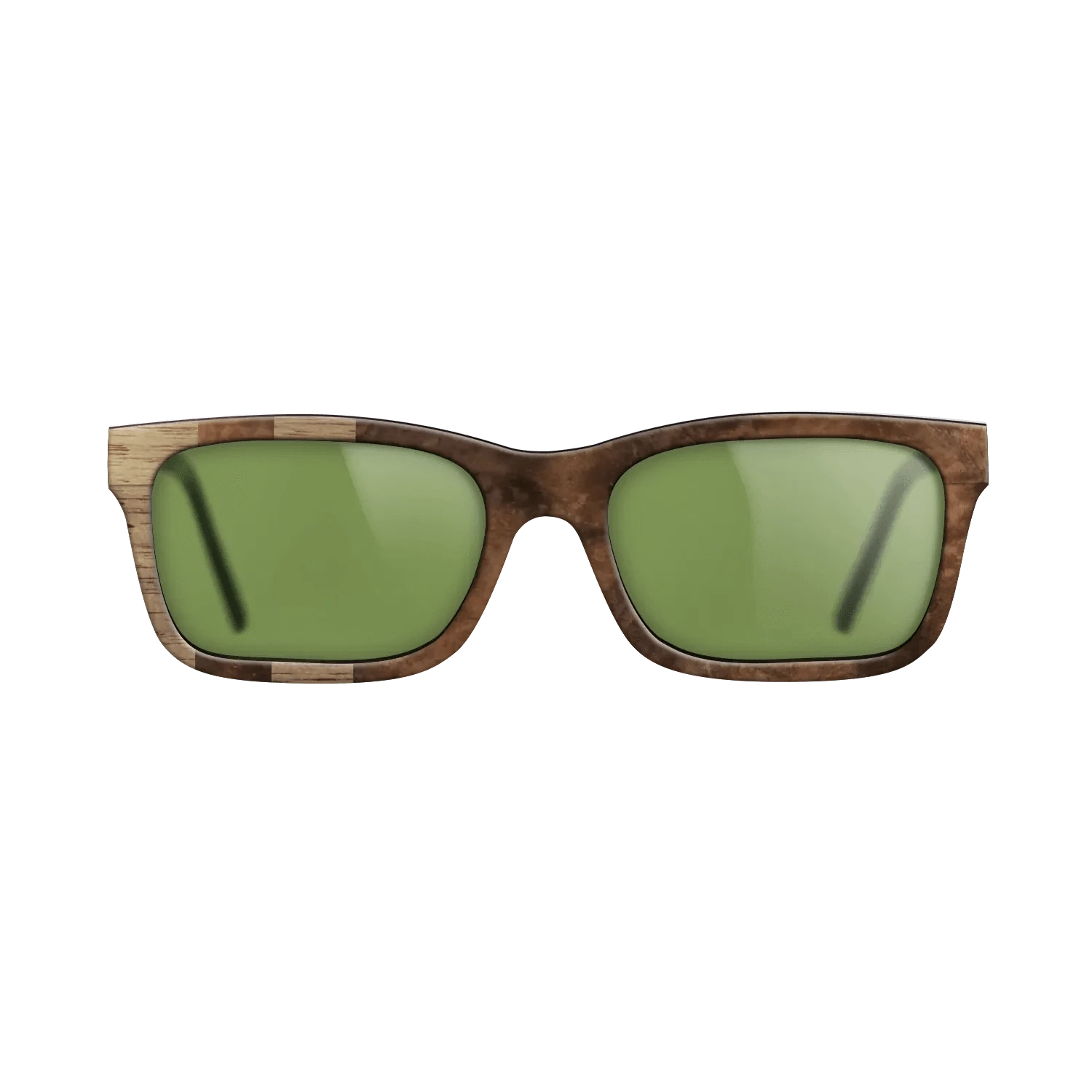 Walnut: Straight Grain,Walnut Burl: Splice - The Sage - Rectangle - 1136 - SIRIS wood optic