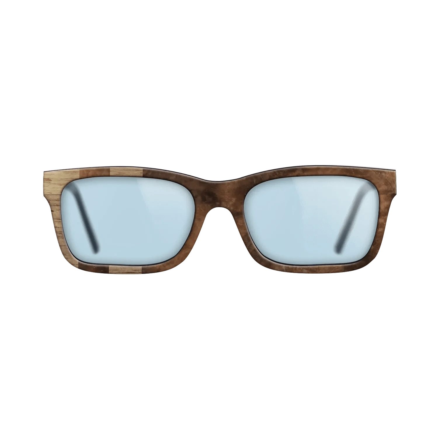 Walnut: Straight Grain,Walnut Burl: Splice - The Sage - Rectangle - 1136 - SIRIS wood optic