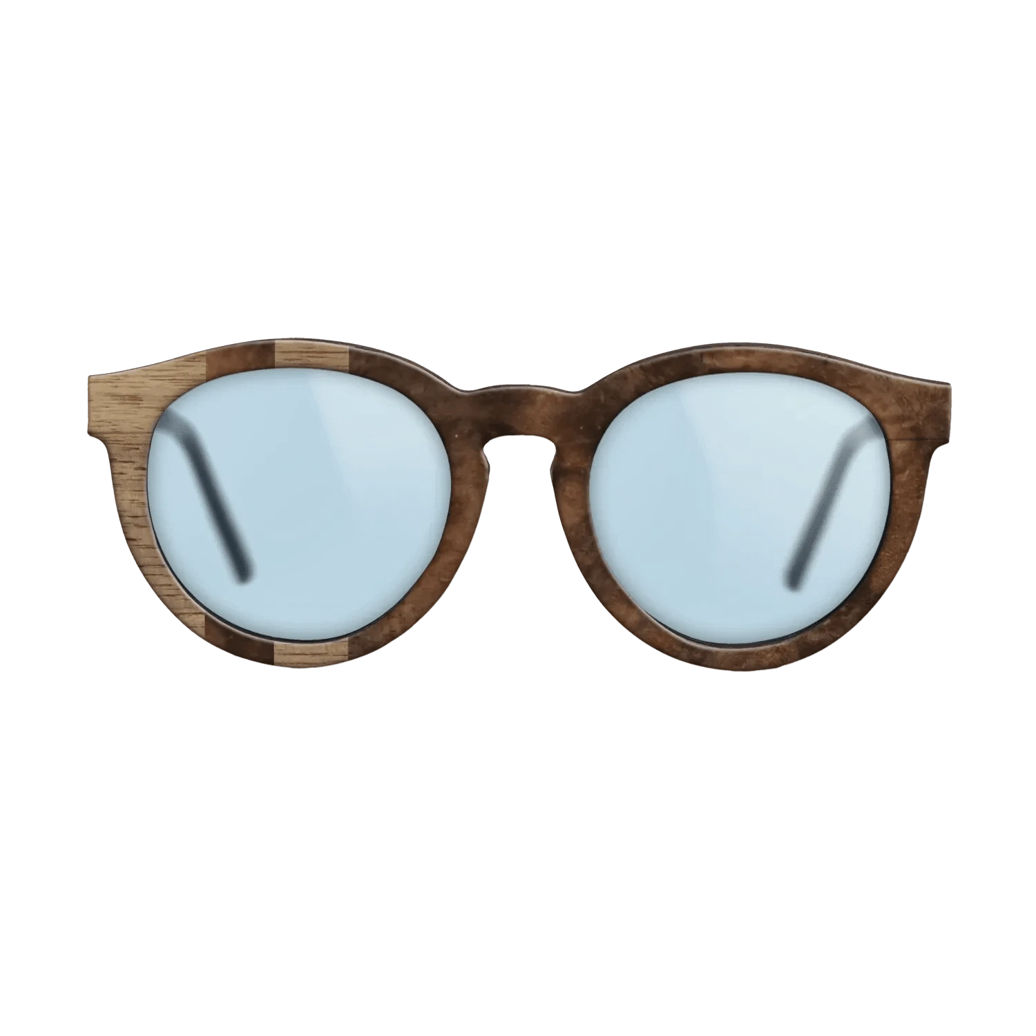 Walnut: Straight Grain,Walnut Burl: Splice - The Rebel - Round - 1136 - SIRIS wood optic