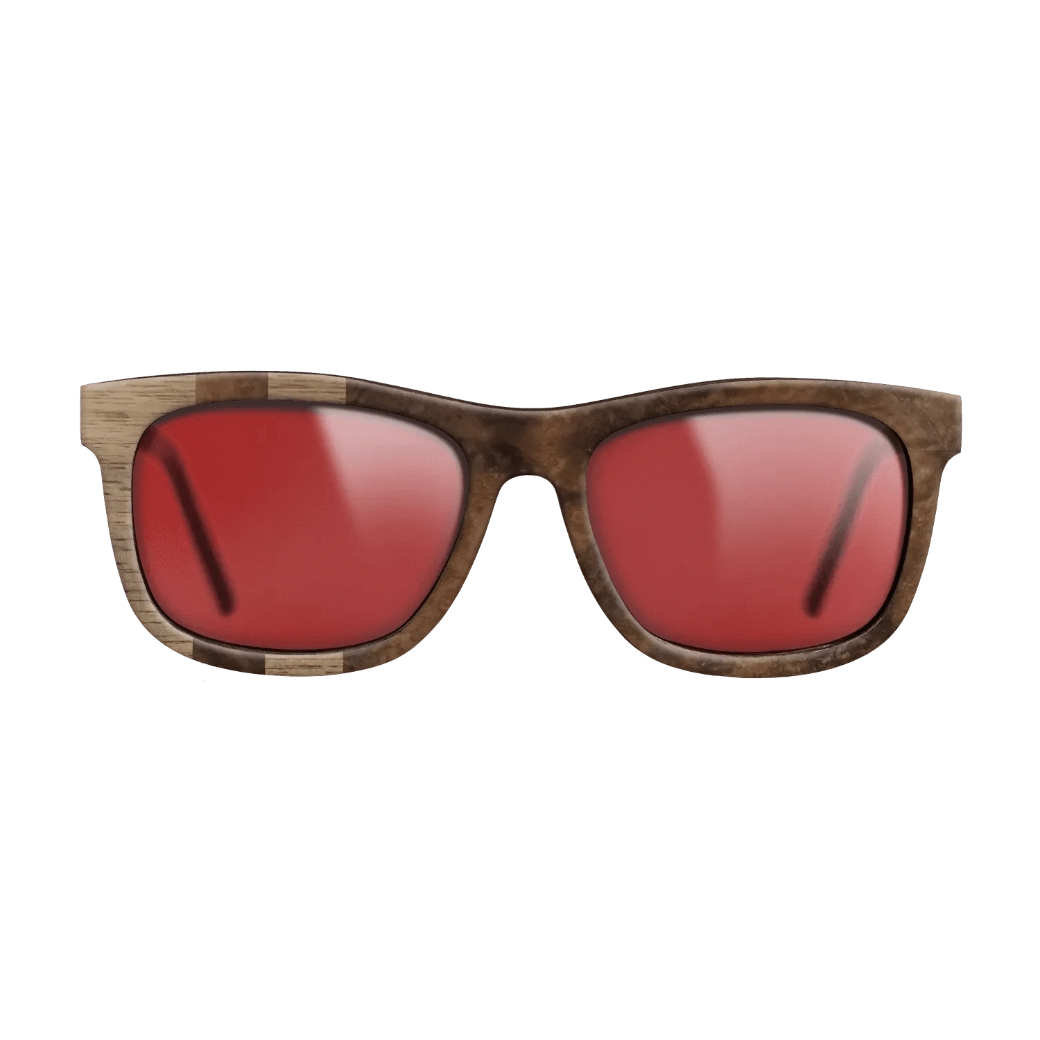 Walnut: Straight Grain,Walnut Burl: Splice - The Hero - Square - 1136 - SIRIS wood optic