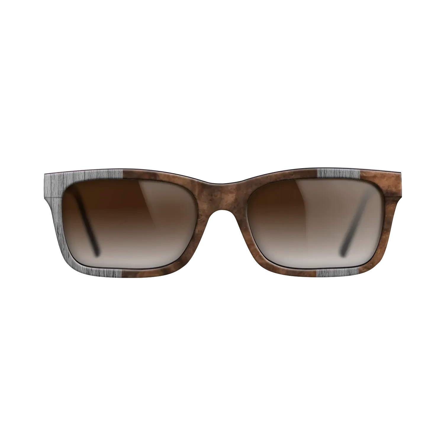 Poplar Dyed: Grey,Walnut Burl: Splice - The Sage - Rectangle - SIRIS wood optic