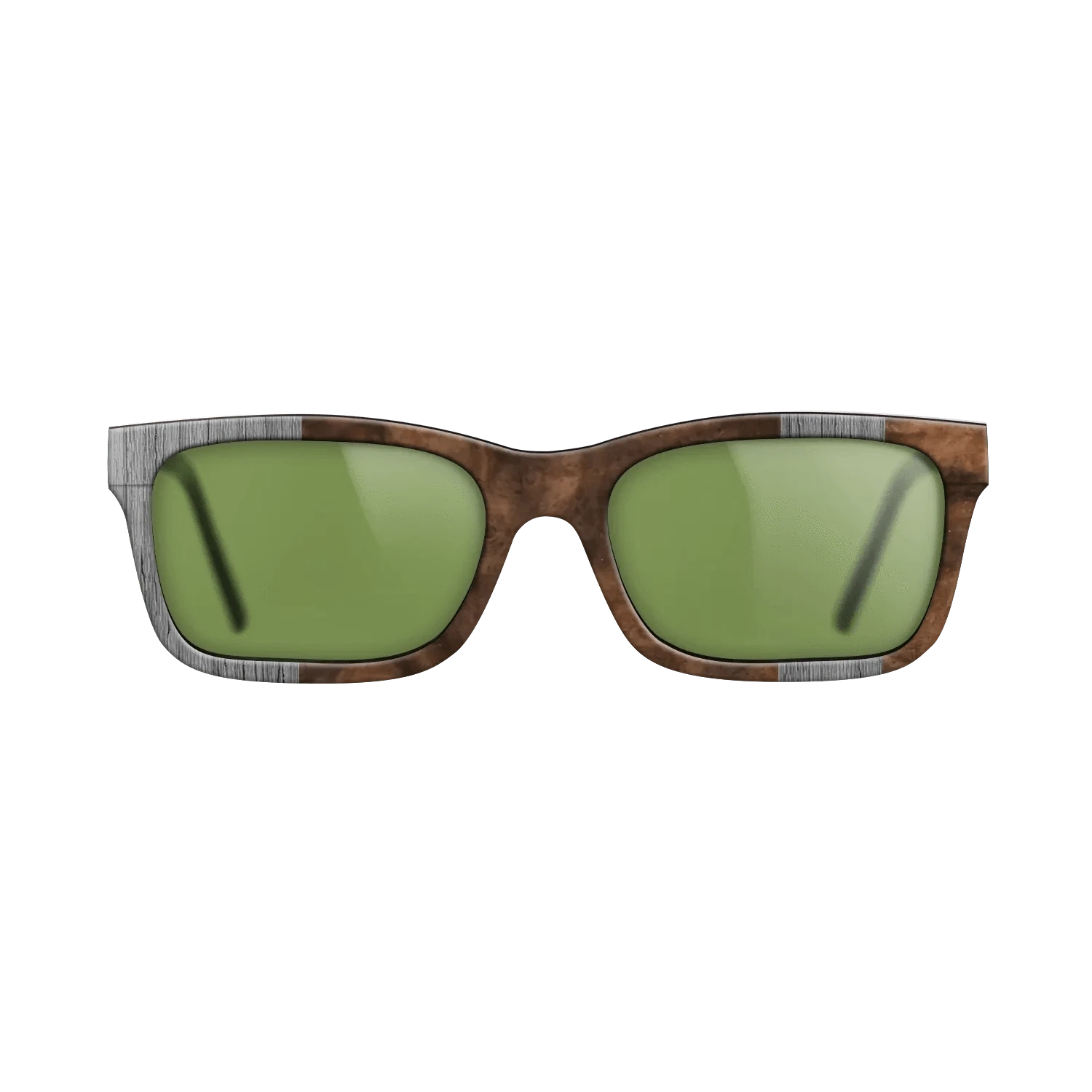 Poplar Dyed: Grey,Walnut Burl: Splice - The Sage - Rectangle - SIRIS wood optic