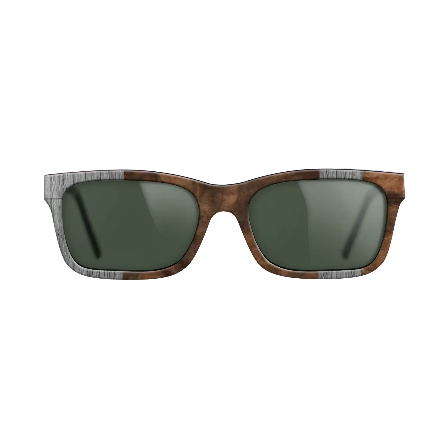 Poplar Dyed: Grey,Walnut Burl: Splice - The Sage - Rectangle - SIRIS wood optic