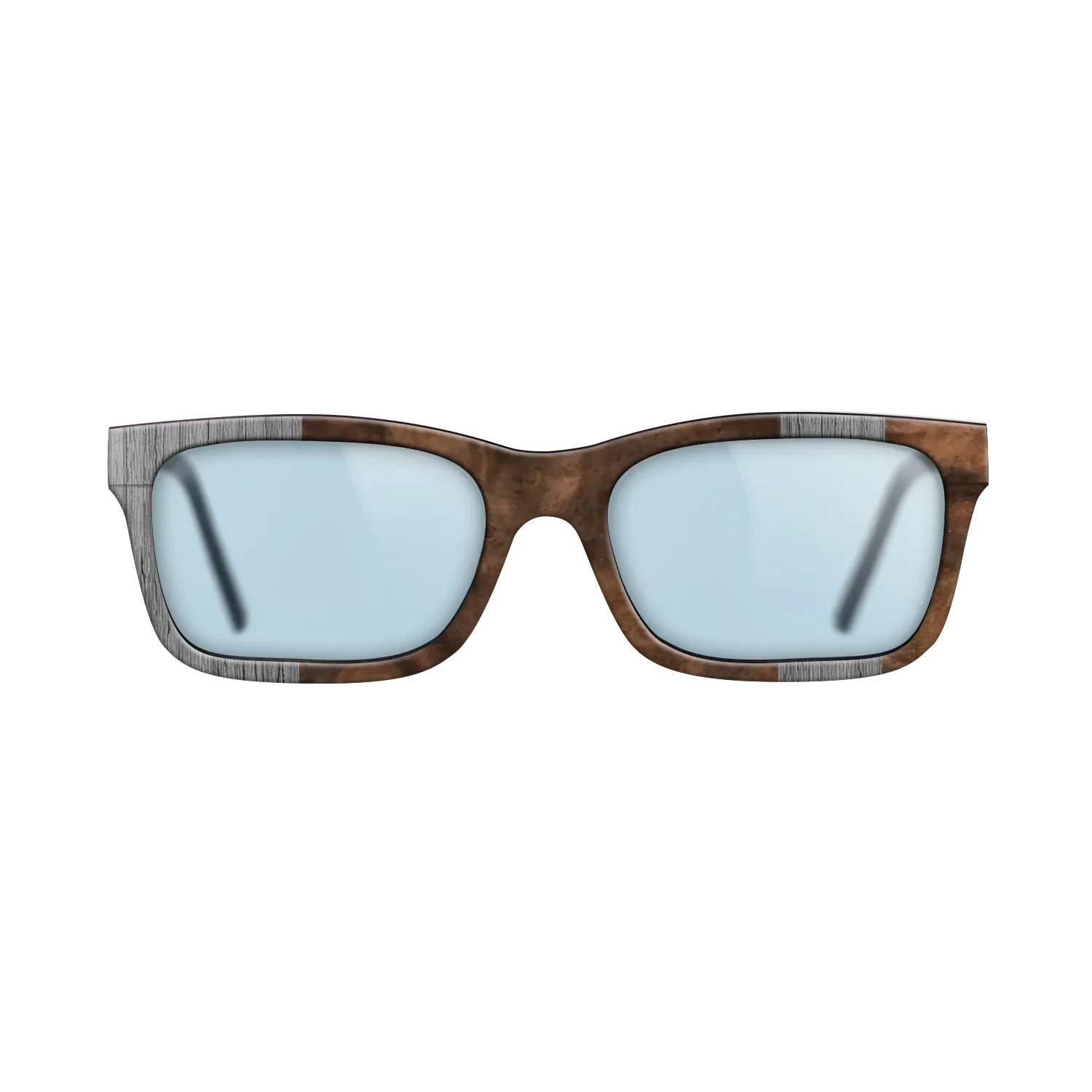 Poplar Dyed: Grey,Walnut Burl: Splice - The Sage - Rectangle - SIRIS wood optic