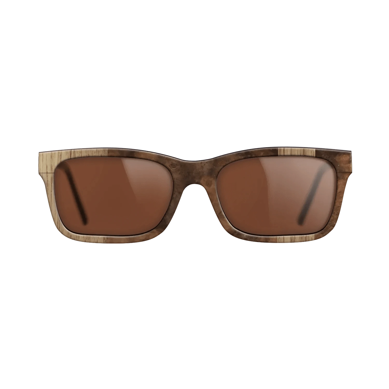 Walnut: Straight Grain,Walnut Burl: Splice - The Sage - Rectangle - 730 - SIRIS wood optic