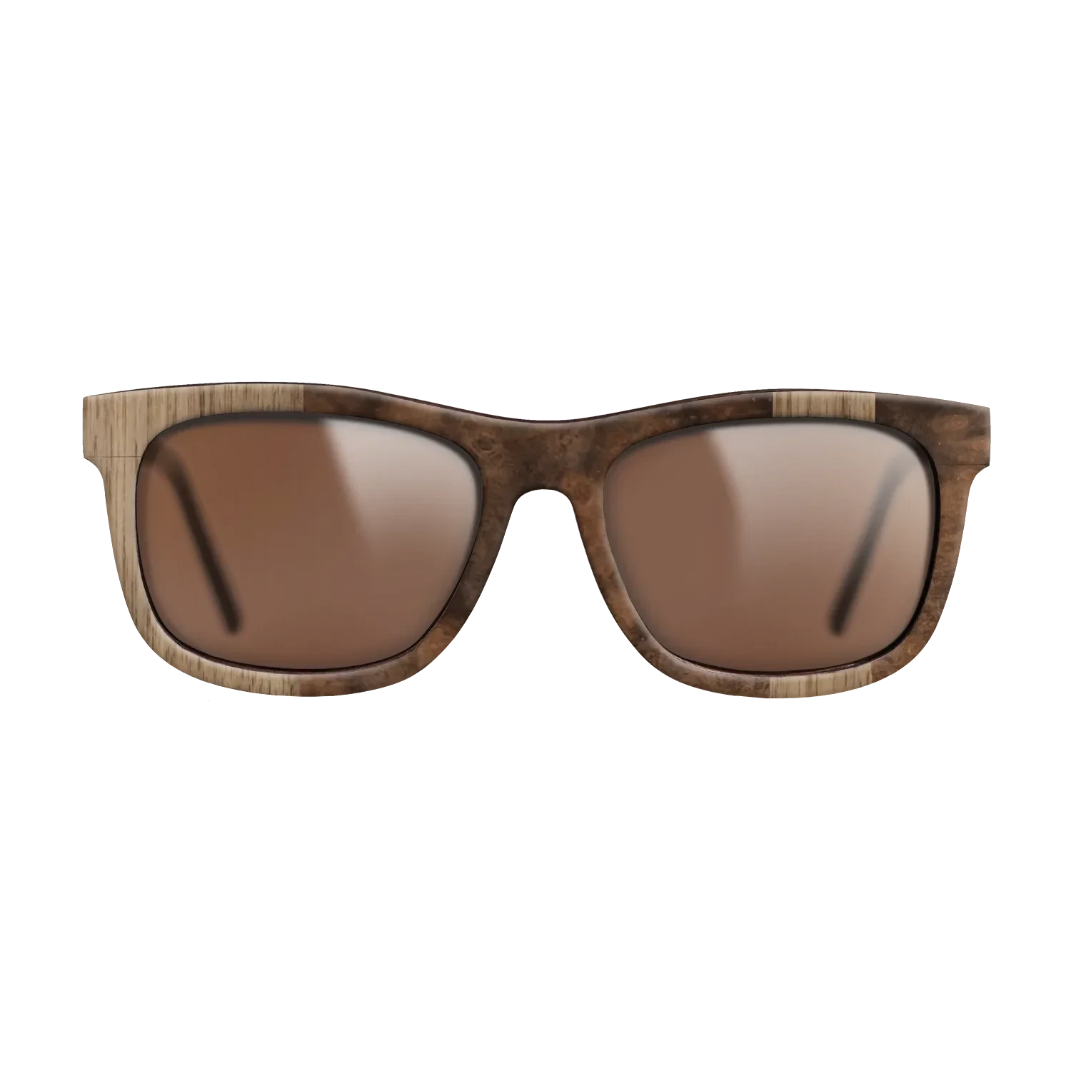 Walnut: Straight Grain,Walnut Burl: Splice - The Hero - Square - 730 - SIRIS wood optic