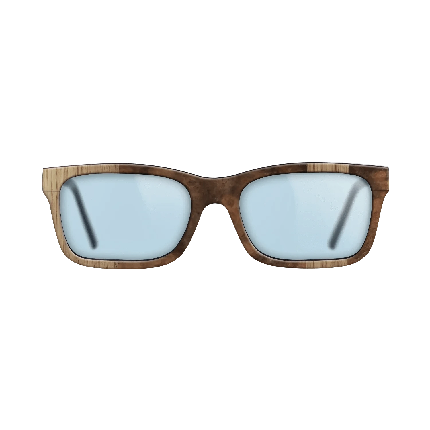Walnut: Straight Grain,Walnut Burl: Splice - The Sage - Rectangle - 730 - SIRIS wood optic