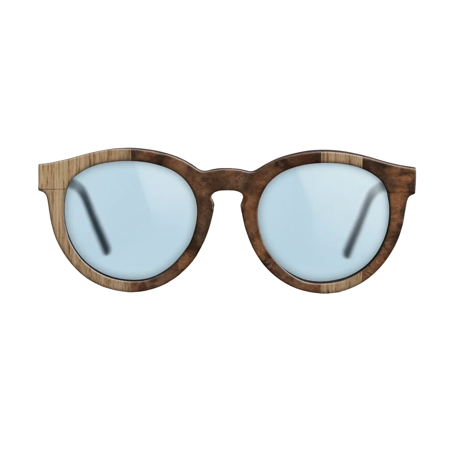 Walnut: Straight Grain,Walnut Burl: Splice - The Rebel - Round - 730 - SIRIS wood optic