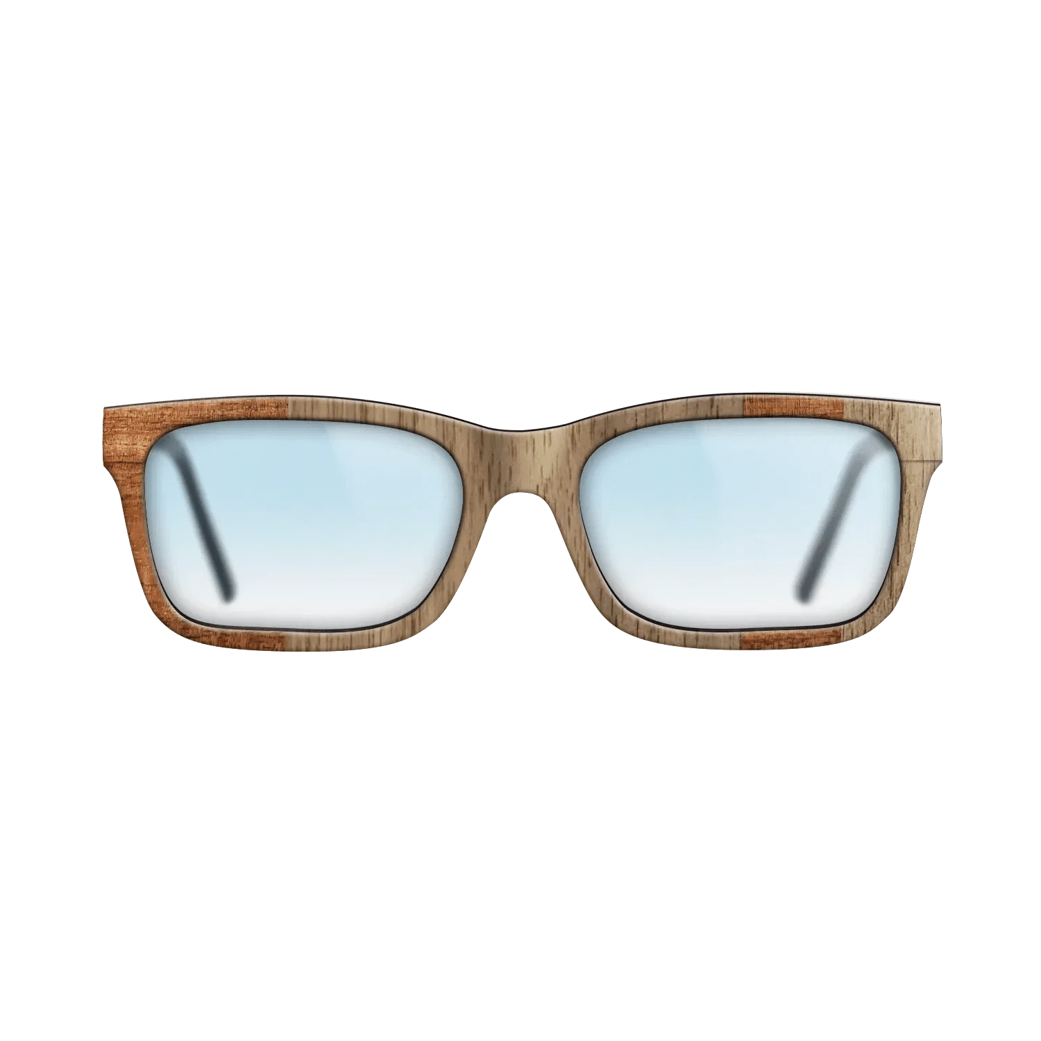 Koa,Walnut: Straight Grain: Splice - The Sage - Rectangle - SIRIS wood optic