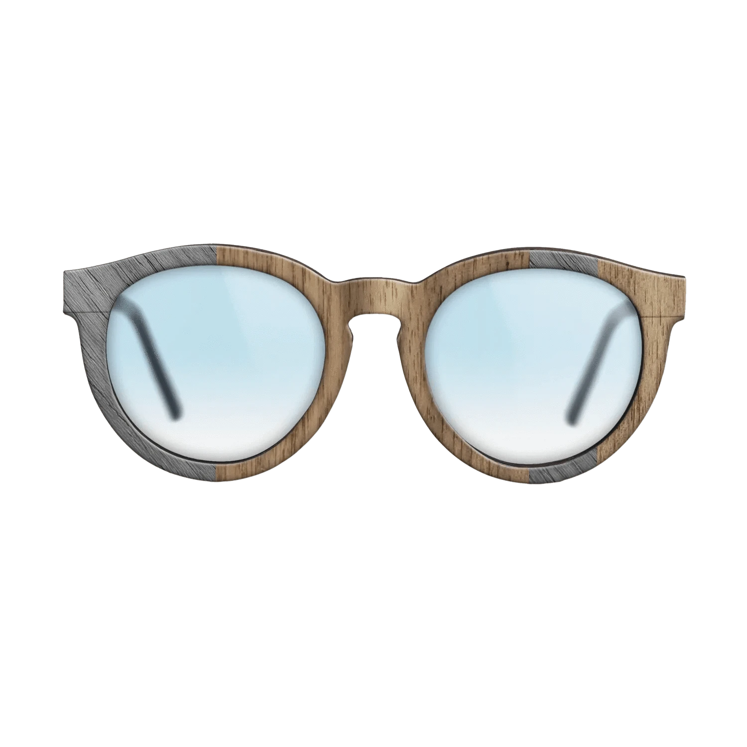 Poplar Dyed: Grey,Walnut: Straight Grain: Splice - The Rebel - Round - SIRIS wood optic