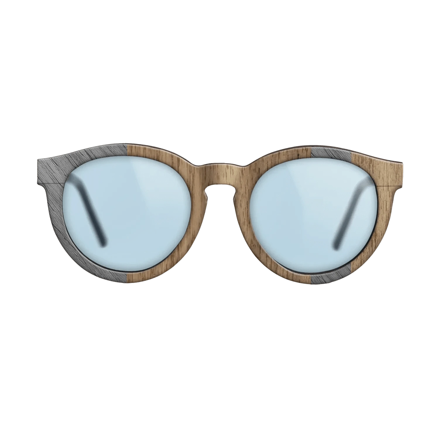 Poplar Dyed: Grey,Walnut: Straight Grain: Splice - The Rebel - Round - SIRIS wood optic