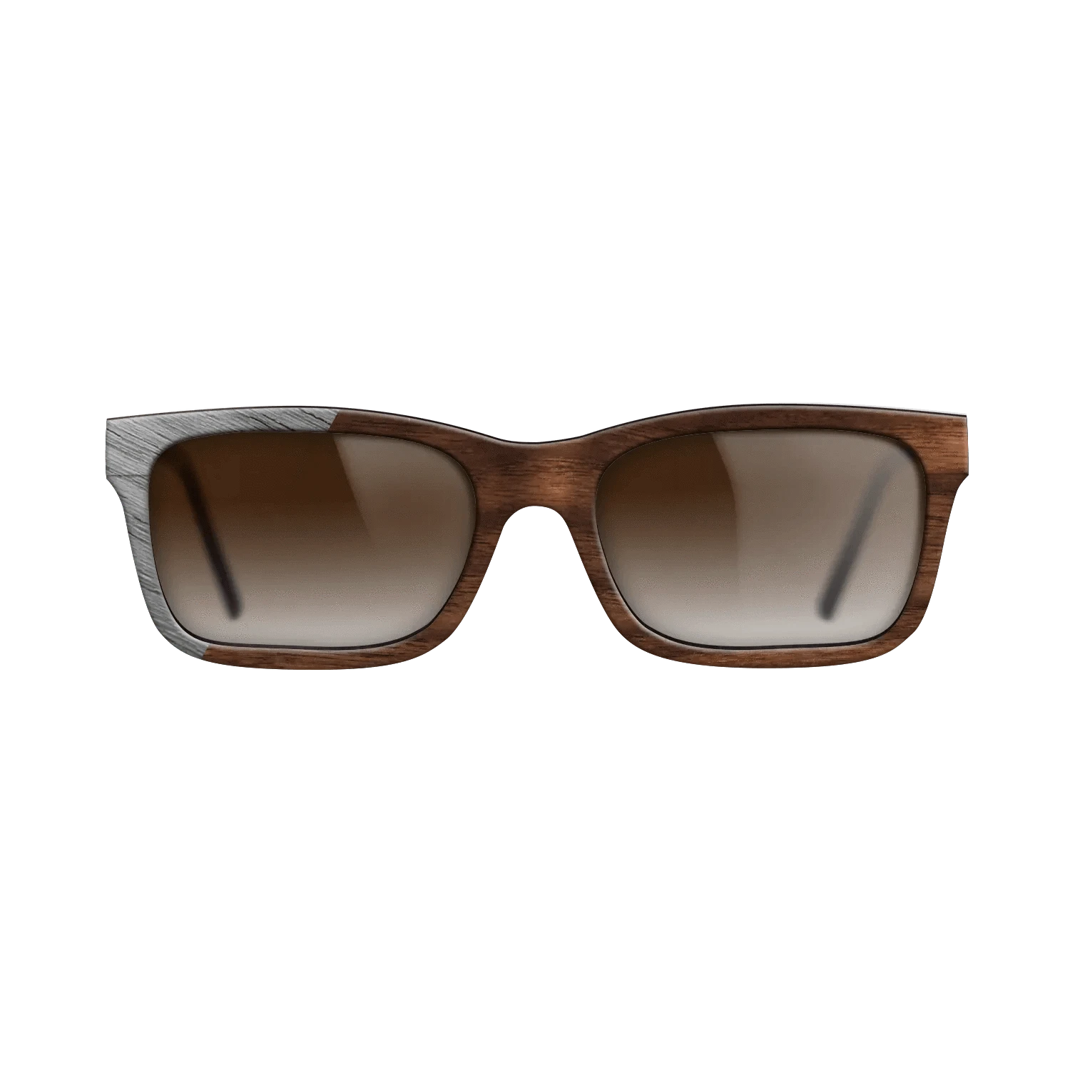 Walnut Claro Dark,Poplar Dyed: Grey: Binary - The Sage - Rectangle - SIRIS wood optic