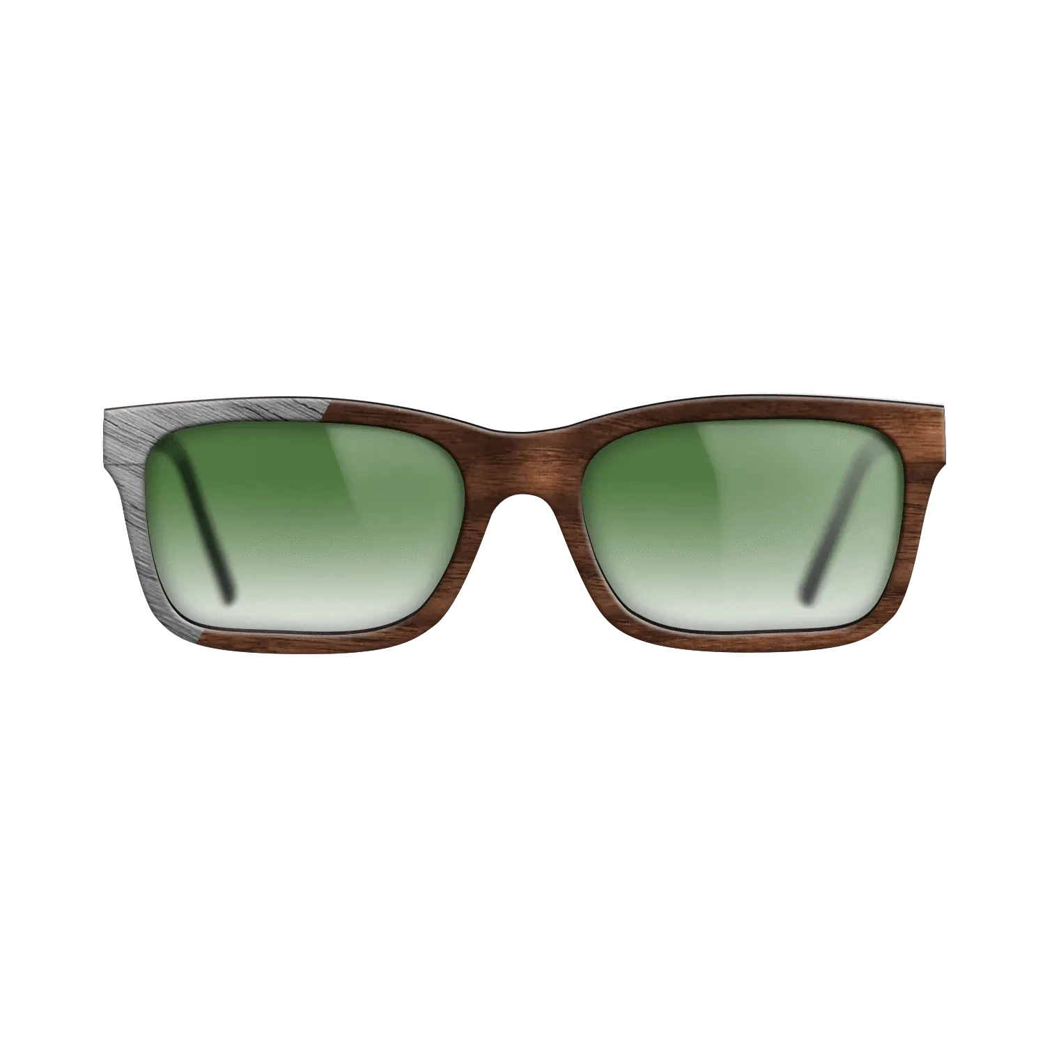 Walnut Claro Dark,Poplar Dyed: Grey: Binary - The Sage - Rectangle - SIRIS wood optic
