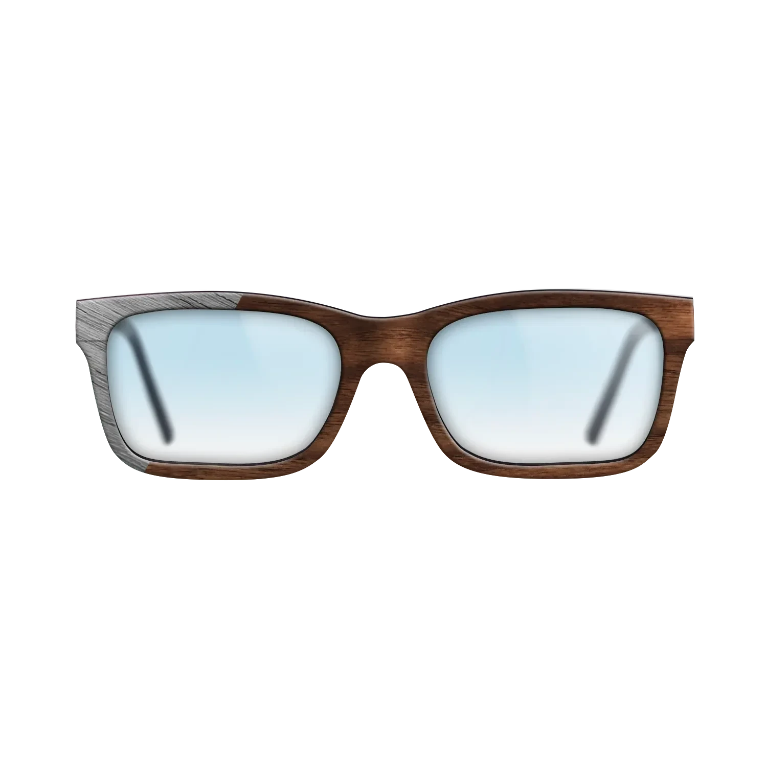 Walnut Claro Dark,Poplar Dyed: Grey: Binary - The Sage - Rectangle - SIRIS wood optic