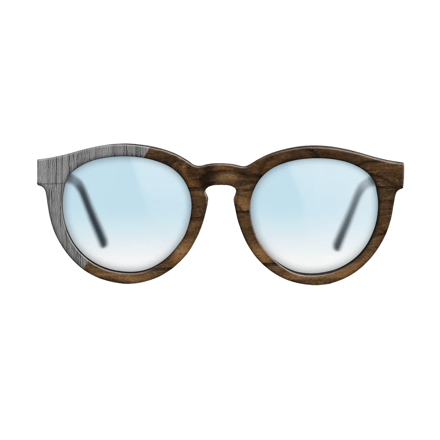 Ziricote Dark Quartered,Poplar Dyed: Grey: Binary - The Rebel - Round - SIRIS wood optic