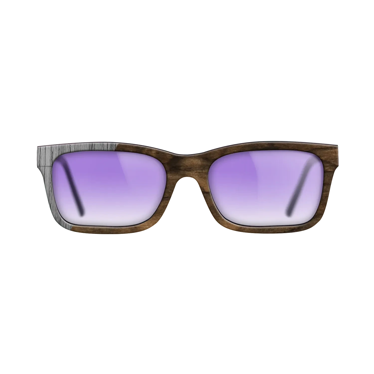 Ziricote Dark Quartered,Poplar Dyed: Grey: Binary - The Sage - Rectangle - SIRIS wood optic