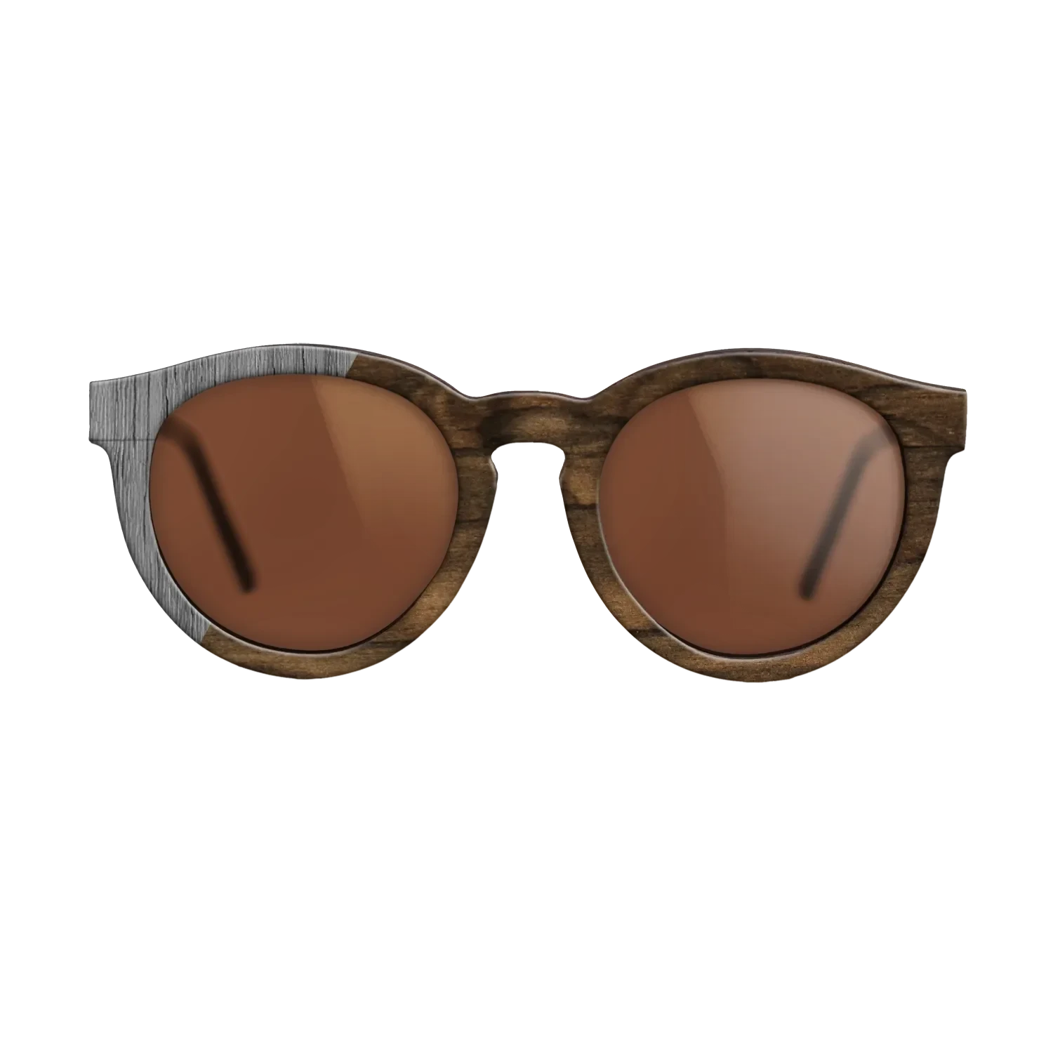 Ziricote Dark Quartered,Poplar Dyed: Grey: Binary - The Rebel - Round - SIRIS wood optic