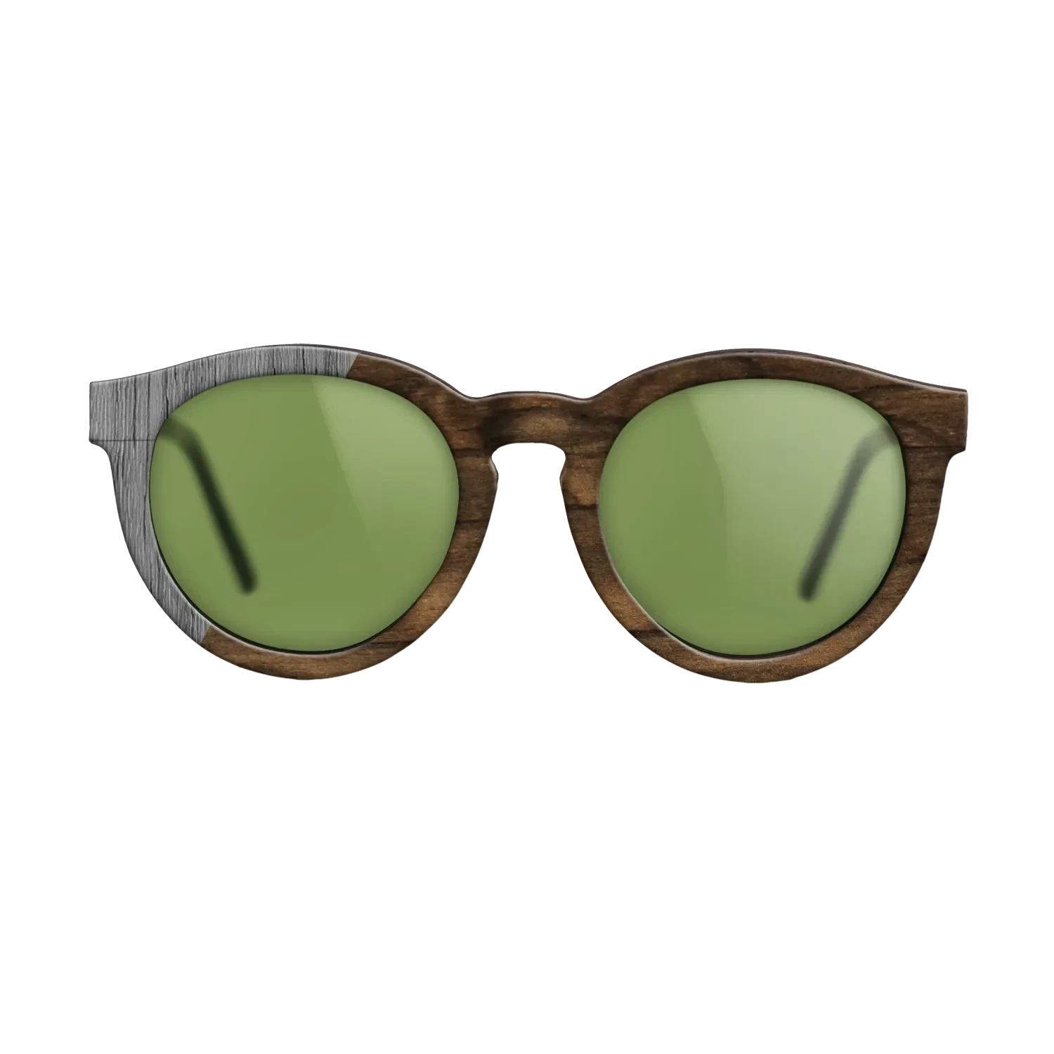 Ziricote Dark Quartered,Poplar Dyed: Grey: Binary - The Rebel - Round - SIRIS wood optic