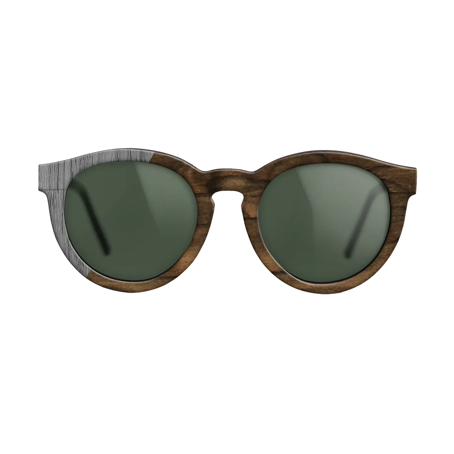 Ziricote Dark Quartered,Poplar Dyed: Grey: Binary - The Rebel - Round - SIRIS wood optic