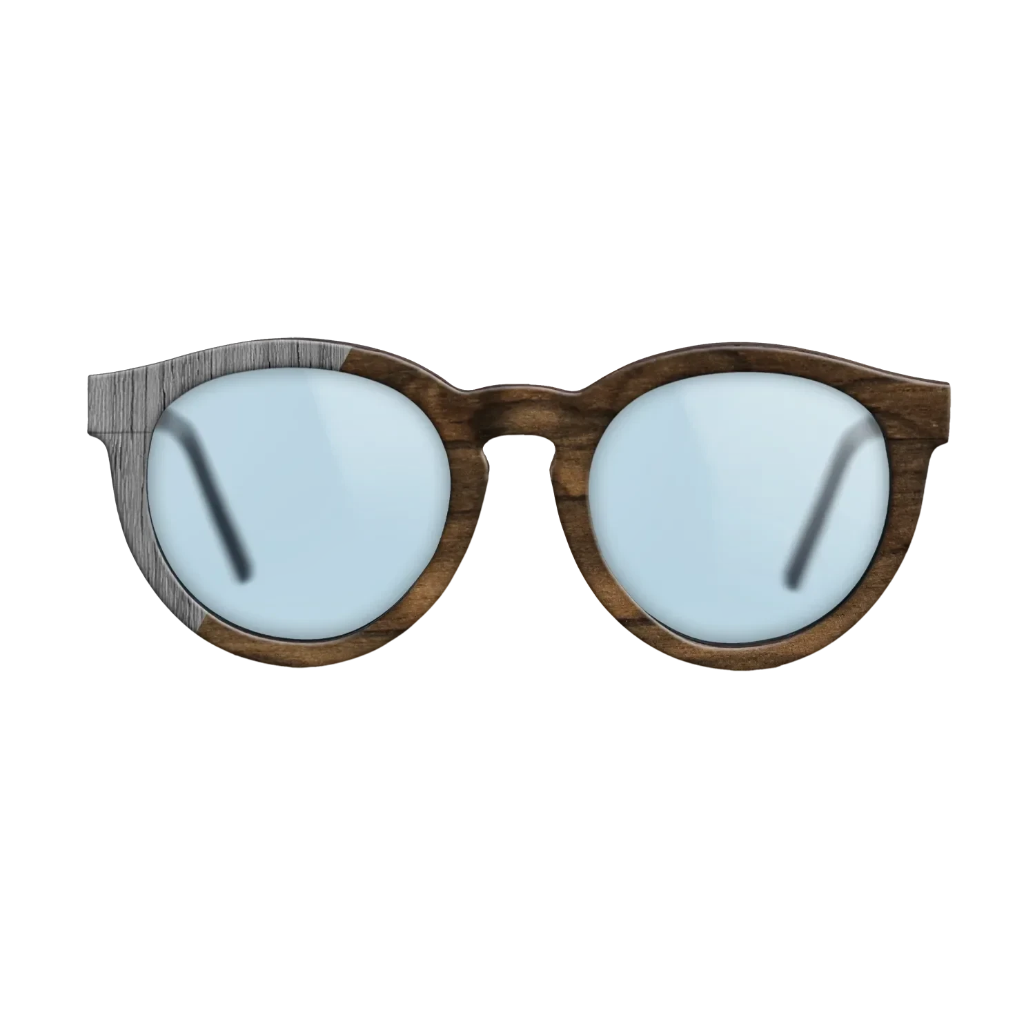 Ziricote Dark Quartered,Poplar Dyed: Grey: Binary - The Rebel - Round - SIRIS wood optic