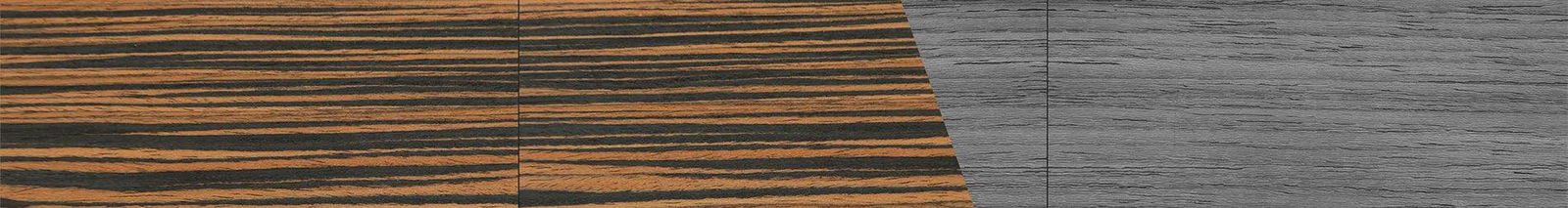 Italian Ebony Angled Grey Poplar - The Rebel - Round - 2126- Noir - SIRIS wood optic