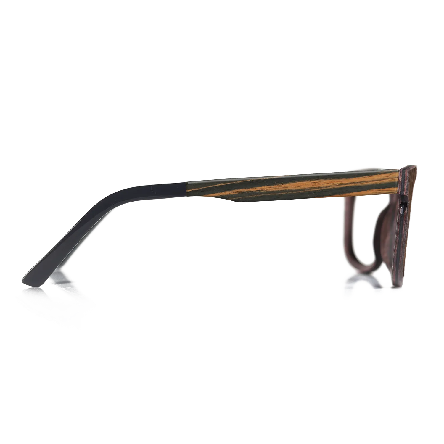 Italian Ebony,Fumed Eucalyptus,Kingwood: Angle Cut - The Hero - Square - 1267 - SIRIS wood optic