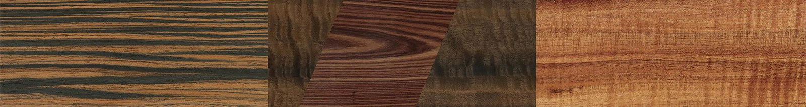 Italian Ebony,Fumed Eucalyptus,Kingwood,Koa: Angle Cut - The Hero - Square - 1146 - SIRIS wood optic