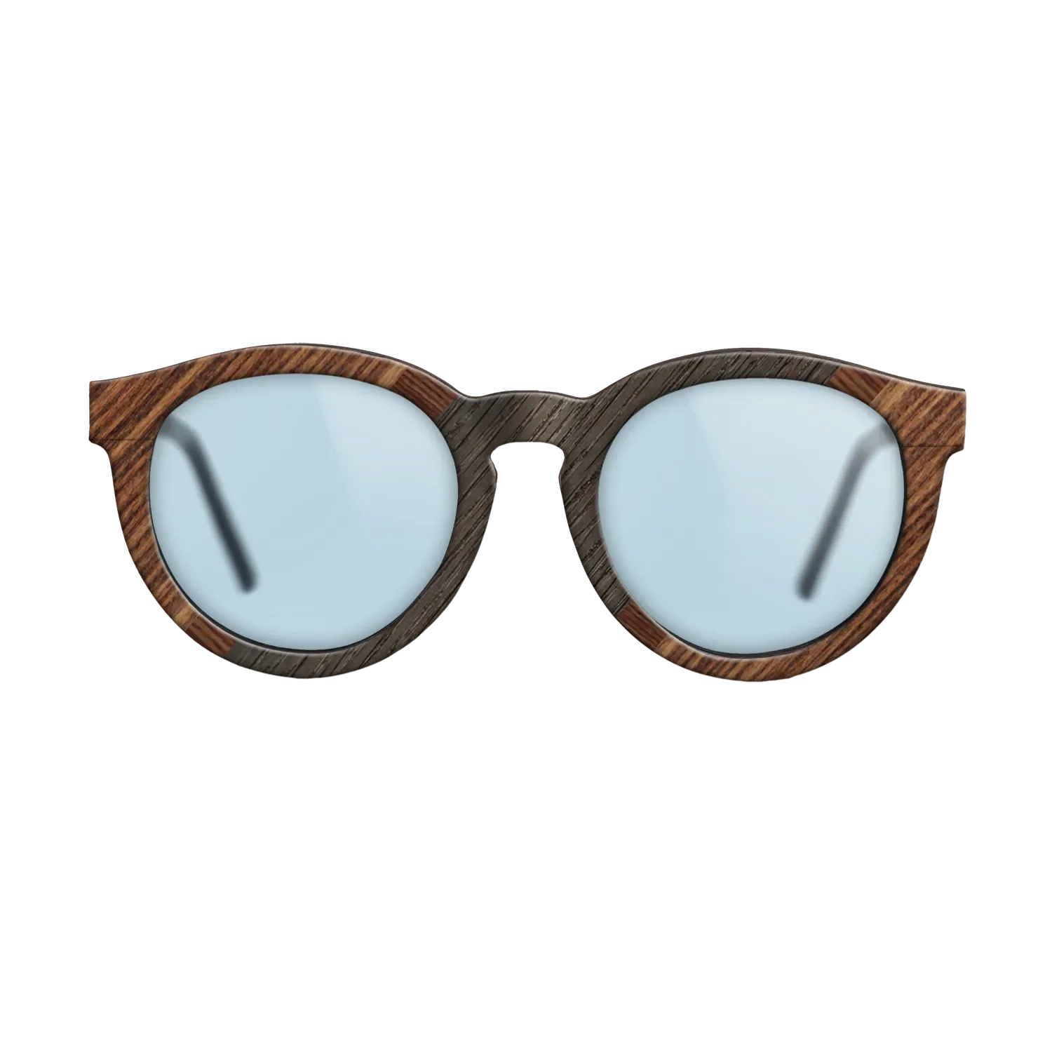 Italian Ebony,Fumed Oak,Rosewood Reconstituted: Angle Cut - The Rebel - Round - 1937 - SIRIS wood optic
