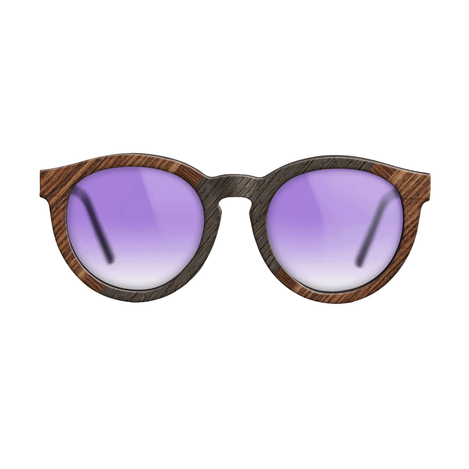 Italian Ebony,Fumed Oak,Rosewood Reconstituted: Angle Cut - The Rebel - Round - 1937 - SIRIS wood optic