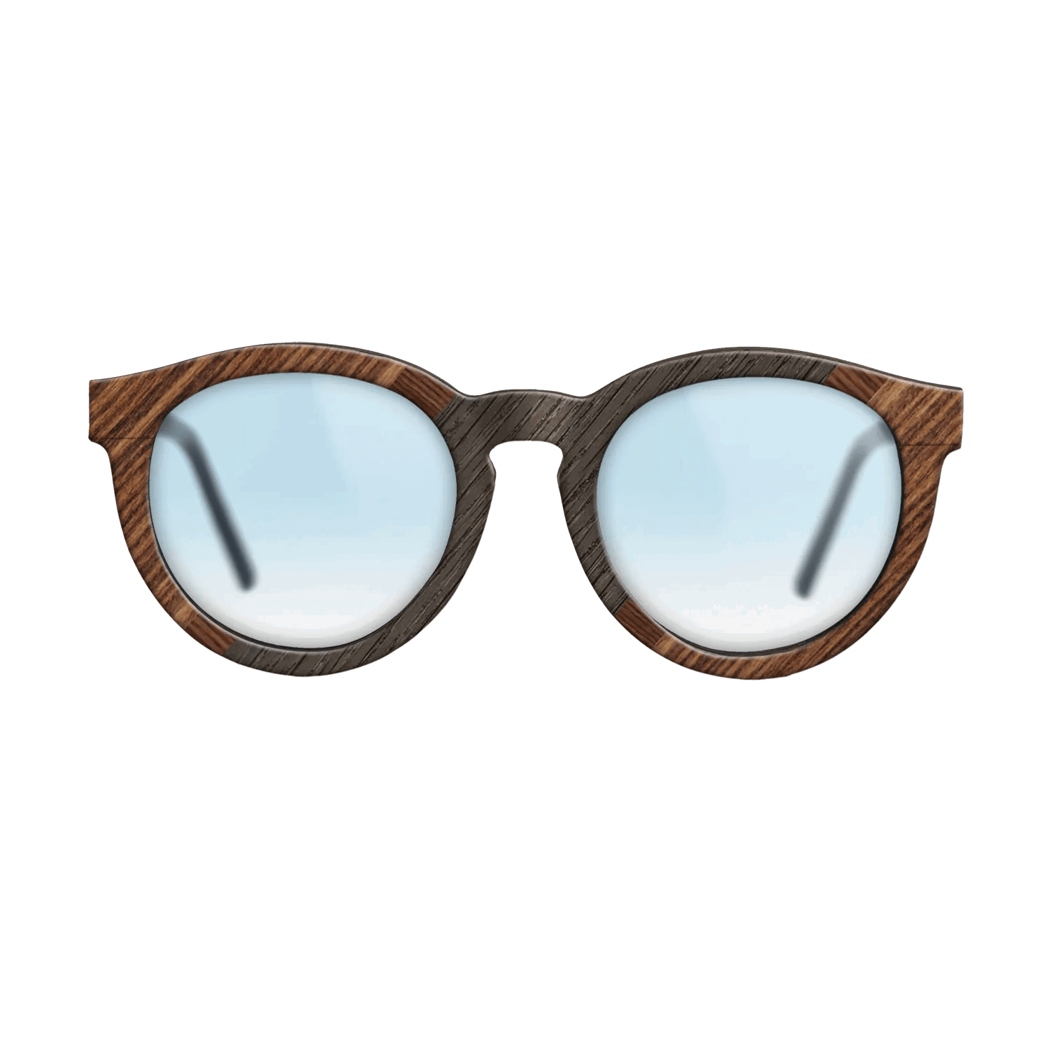 Italian Ebony,Fumed Oak,Rosewood Reconstituted: Angle Cut - The Rebel - Round - 1937 - SIRIS wood optic