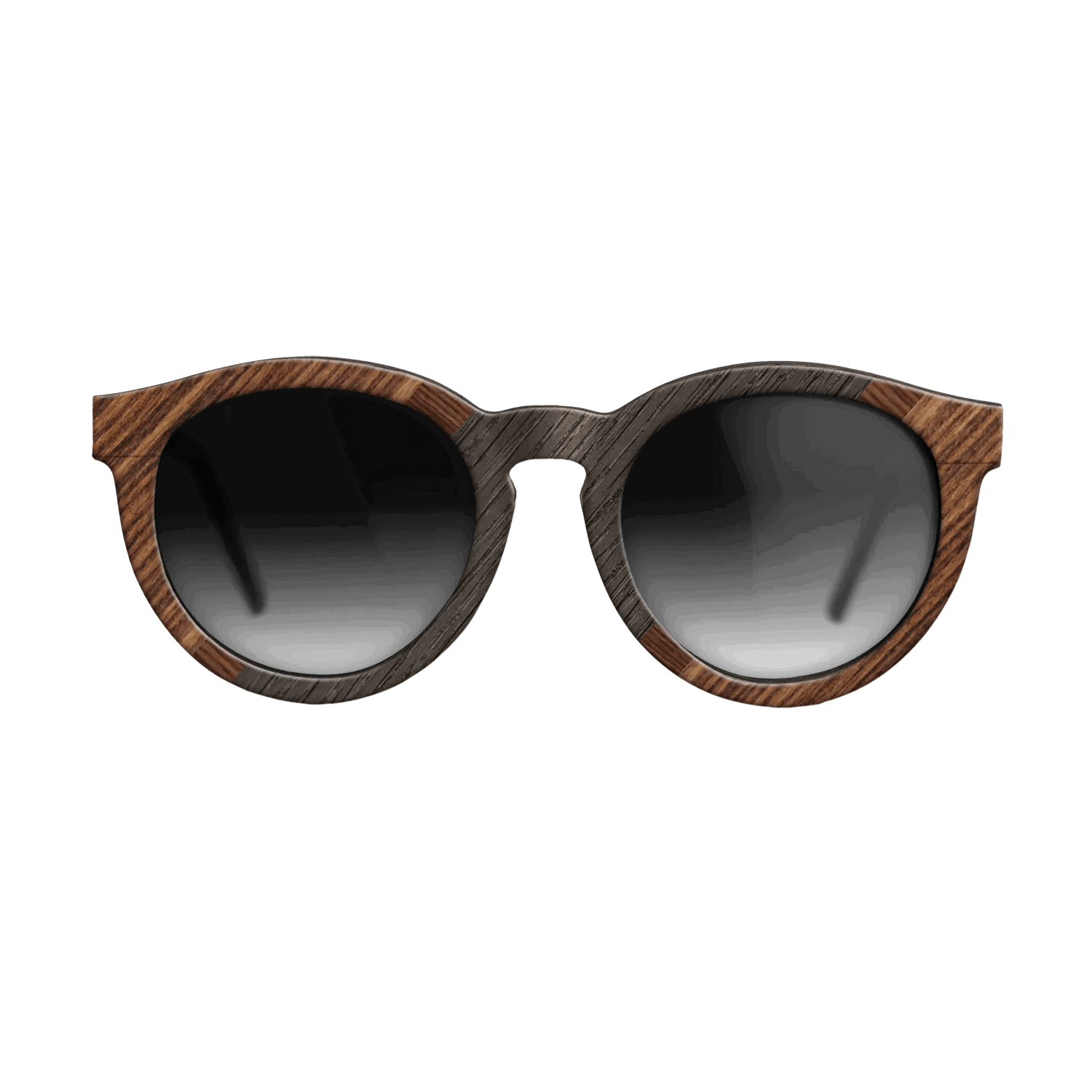 Italian Ebony,Fumed Oak,Rosewood Reconstituted: Angle Cut - The Rebel - Round - 1937 - SIRIS wood optic