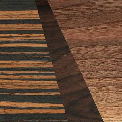 Italian Ebony,Fumed Oak,Walnut Claro Dark: Angle Cut - The Maiden - Cat - SIRIS wood optic