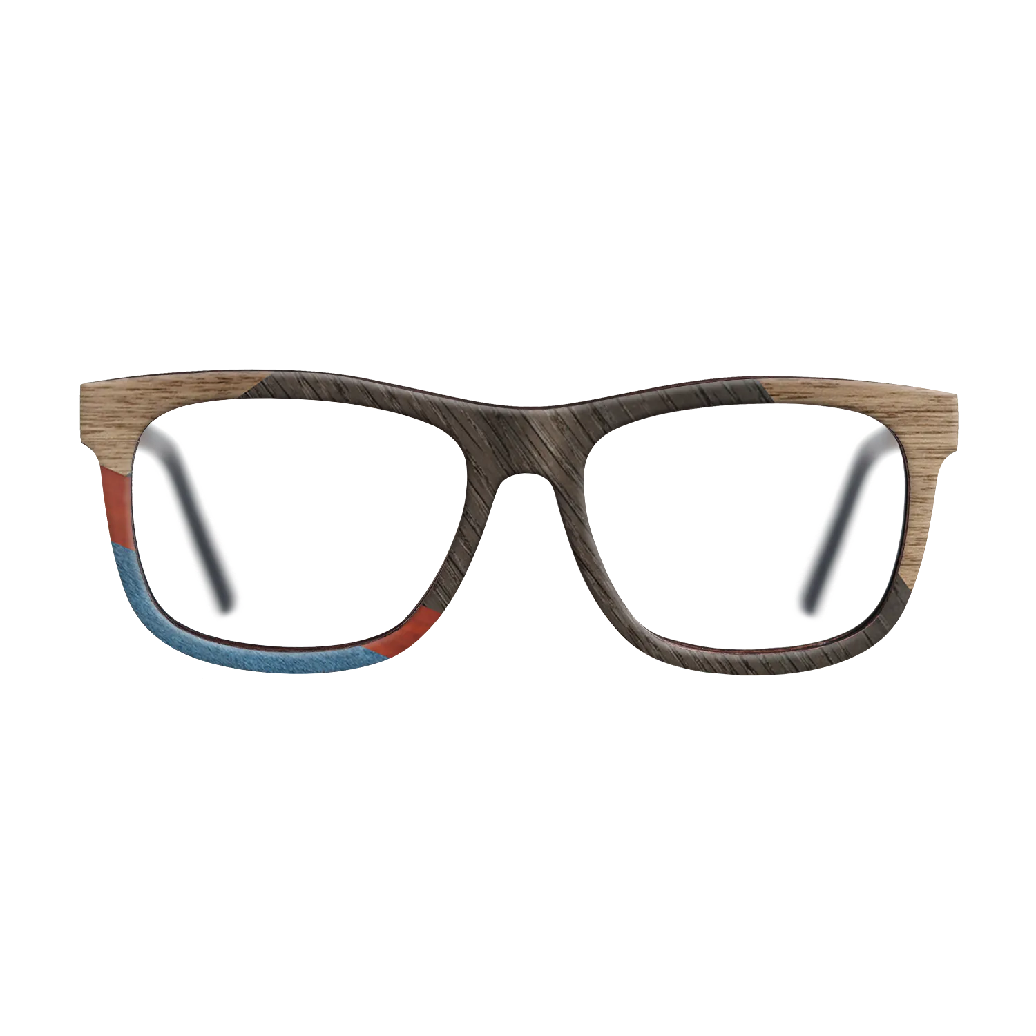 Italian Ebony,Fumed Oak,Walnut: Straight Grain,Poplar Dyed: Red,Poplar Dyed: Blue Denim,Olive Burl: Geometric - The Hero - Square - 1166 - SIRIS wood optic