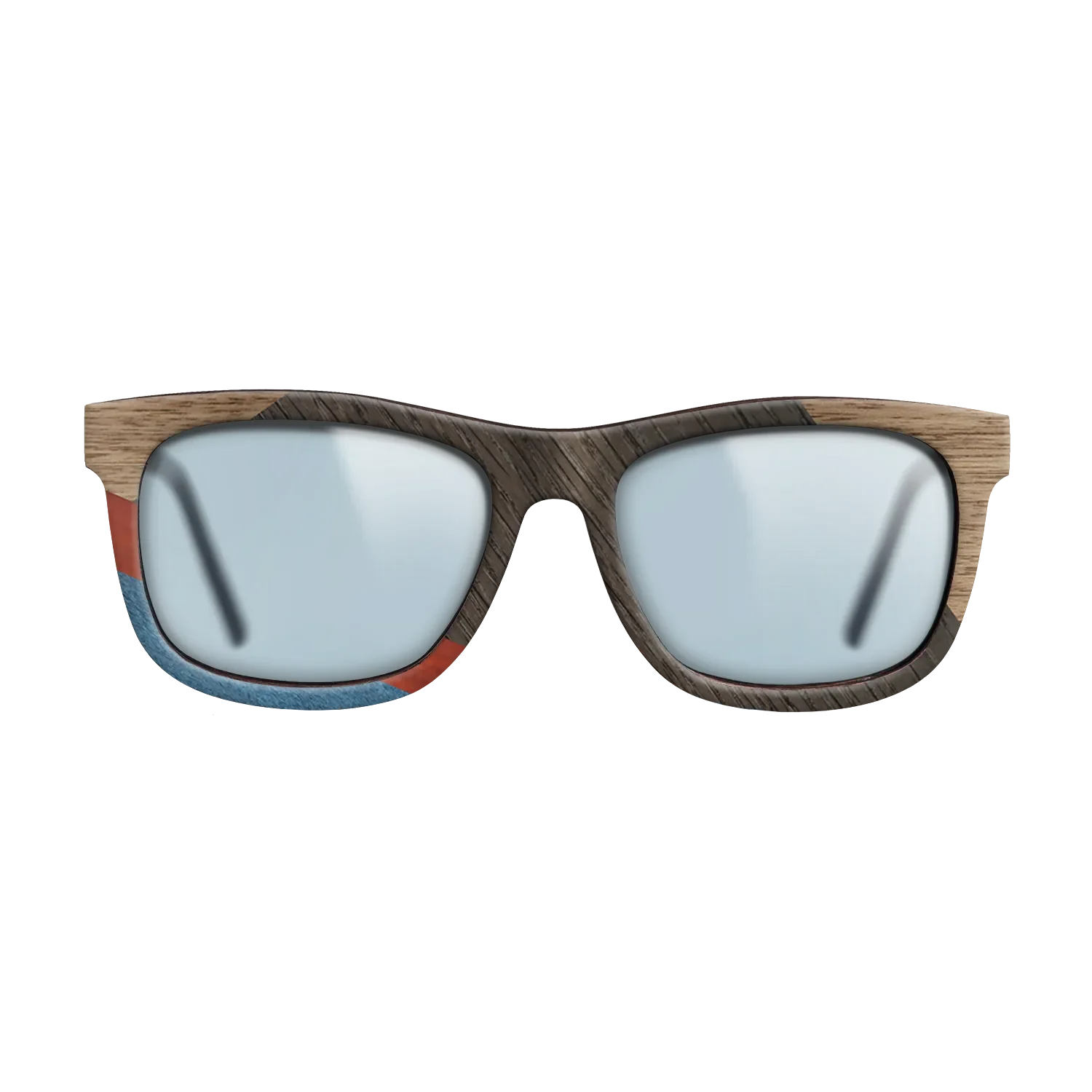 Italian Ebony,Fumed Oak,Walnut: Straight Grain,Poplar Dyed: Red,Poplar Dyed: Blue Denim,Olive Burl: Geometric - The Hero - Square - 1166 - SIRIS wood optic