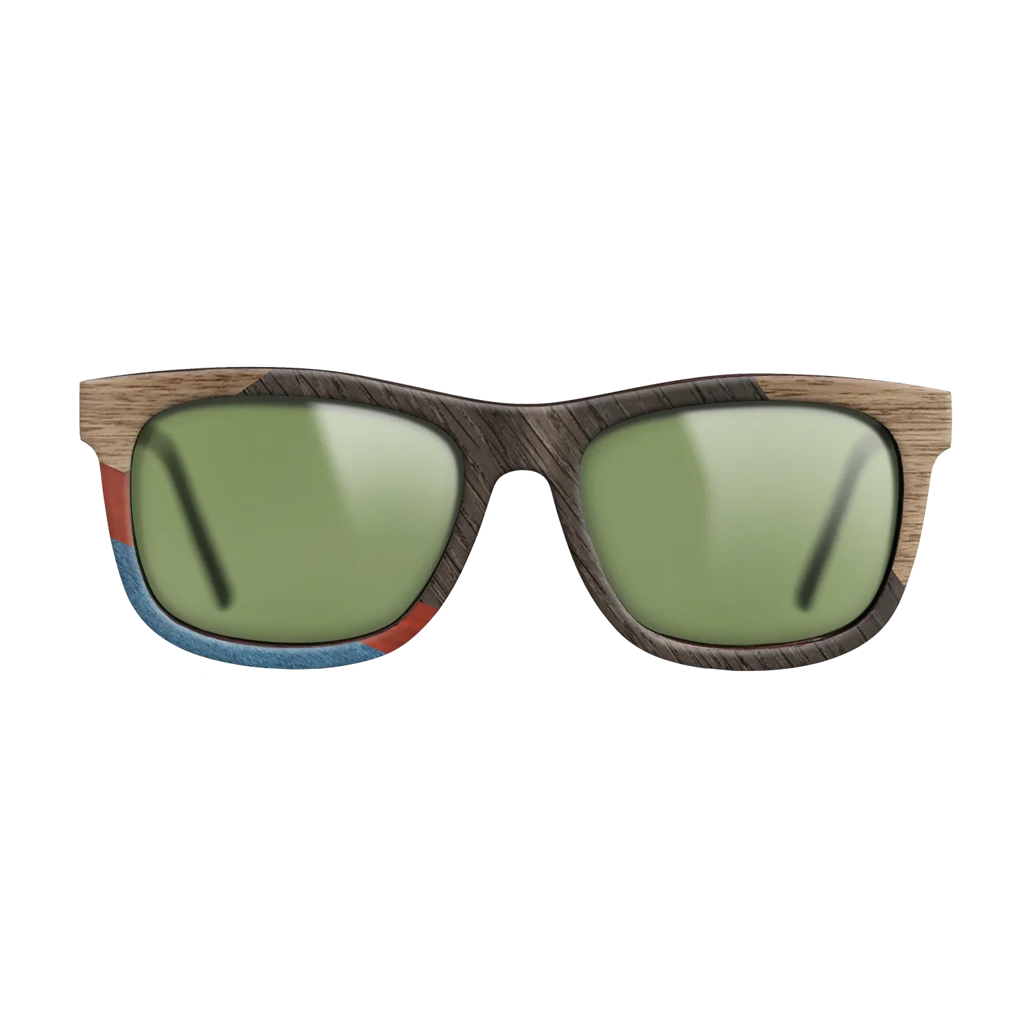 Italian Ebony,Fumed Oak,Walnut: Straight Grain,Poplar Dyed: Red,Poplar Dyed: Blue Denim,Olive Burl: Geometric - The Hero - Square - 1166 - SIRIS wood optic