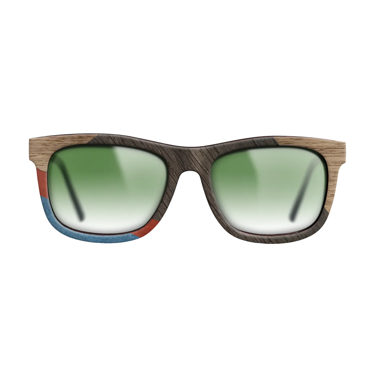 Italian Ebony,Fumed Oak,Walnut: Straight Grain,Poplar Dyed: Red,Poplar Dyed: Blue Denim,Olive Burl: Geometric - The Hero - Square - 1166 - SIRIS wood optic