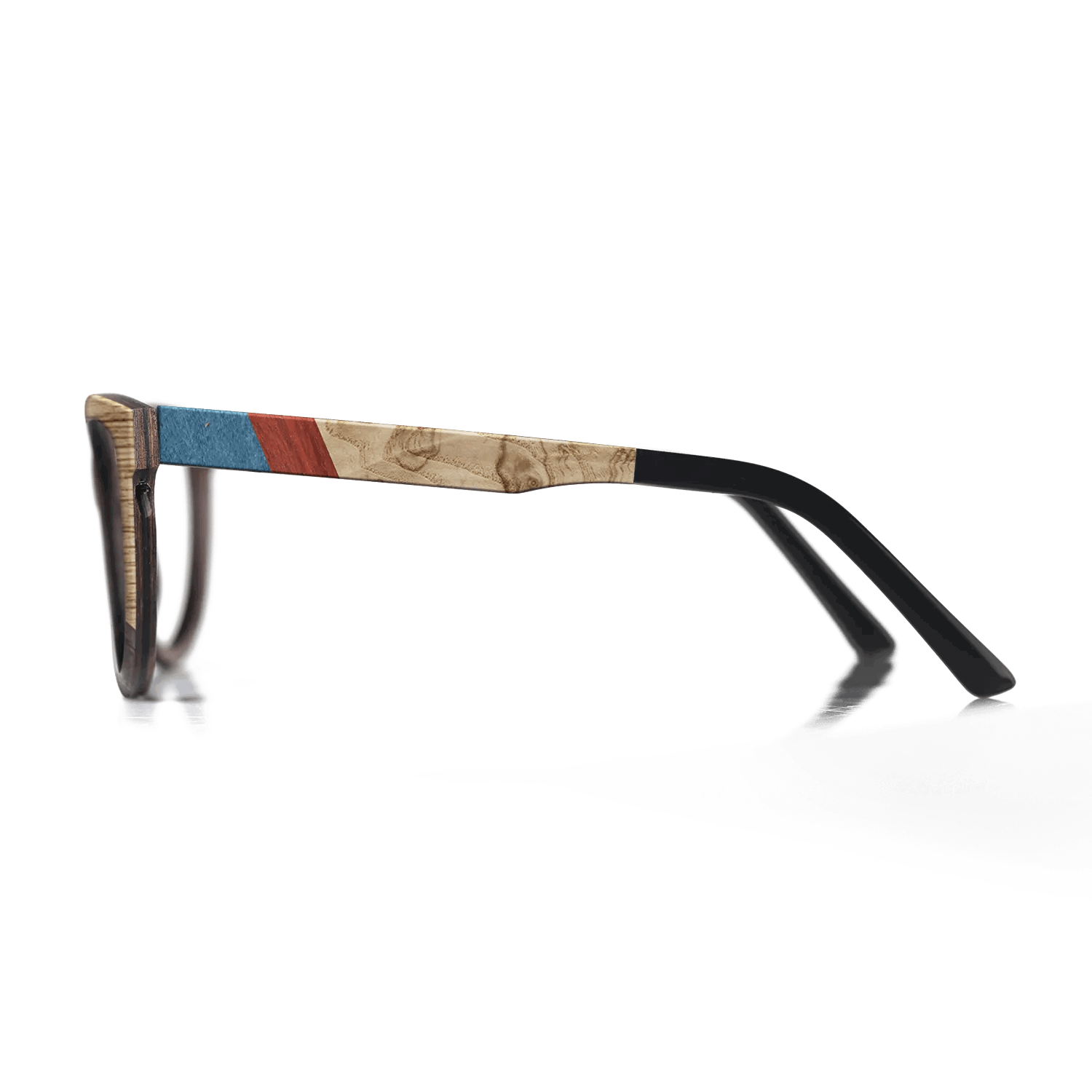 Italian Ebony,Fumed Oak,Walnut: Straight Grain,Poplar Dyed: Red,Poplar Dyed: Blue Denim,Olive Burl: Geometric - The Maiden - Cat - 1166 - SIRIS wood optic